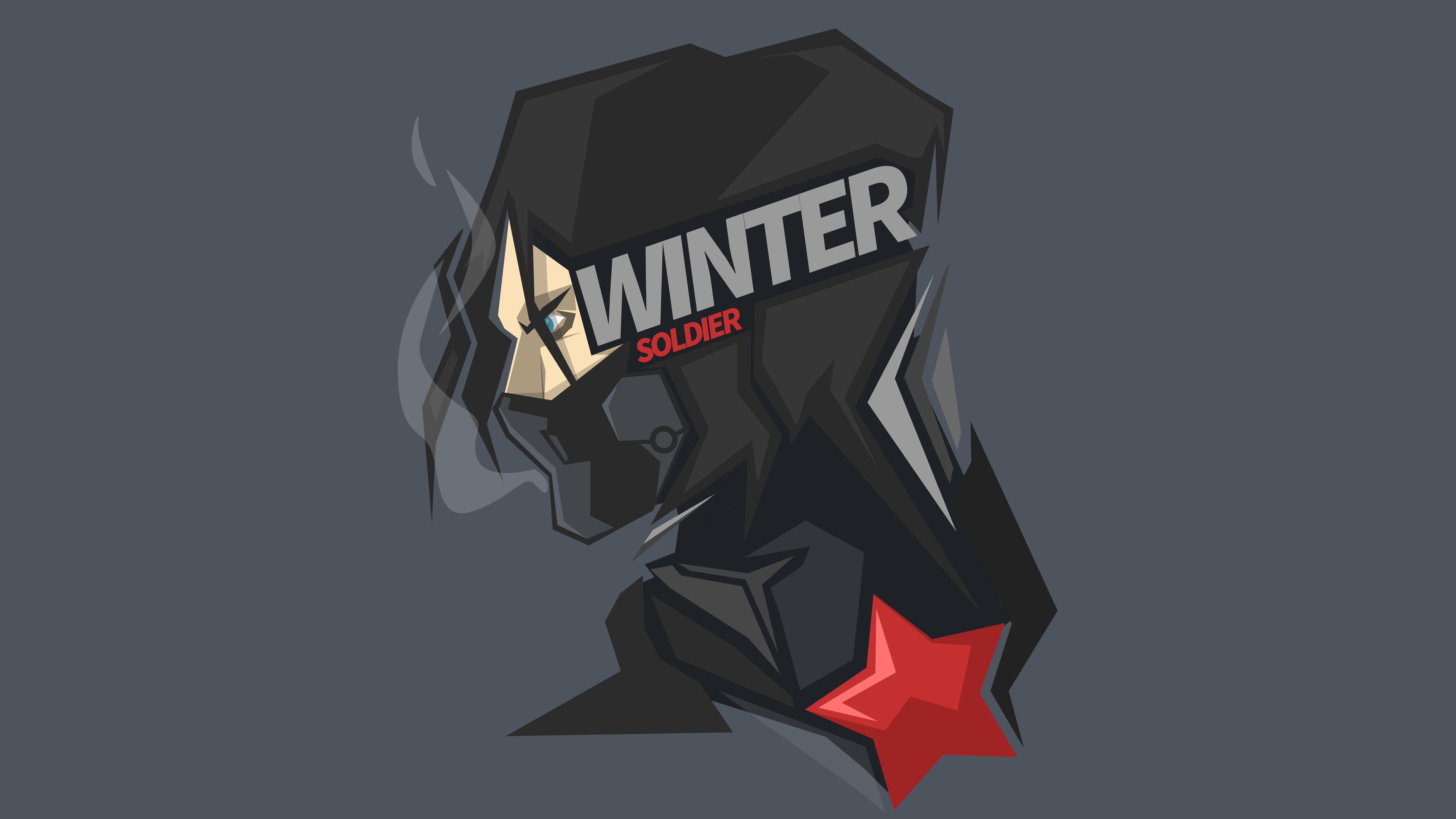 Winter Soldier Minimal Artwork 4K 8K Wallpaper. HD