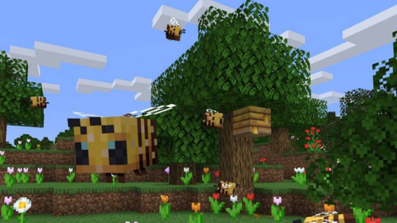 Minecraft Java Edition update adds friendly bees, hives