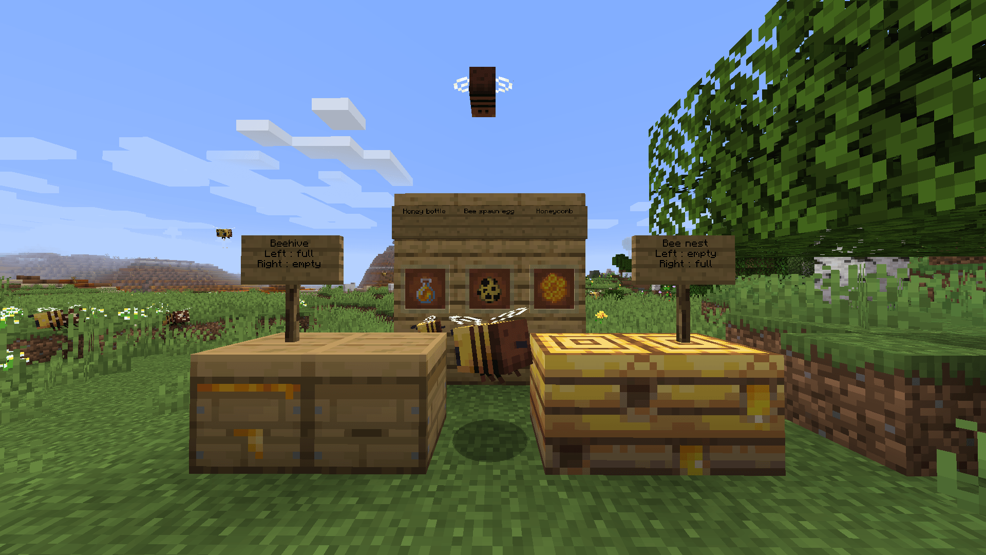 New snapshot (19w34a) added bees ! Here are all the things I