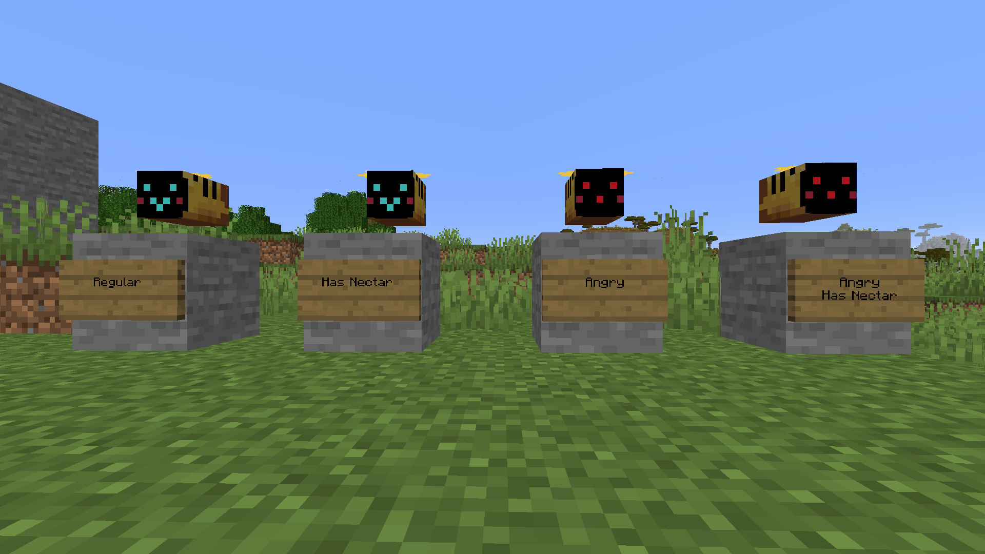 I retextured Minecraft bees to be Drones. I'm not the best, but I