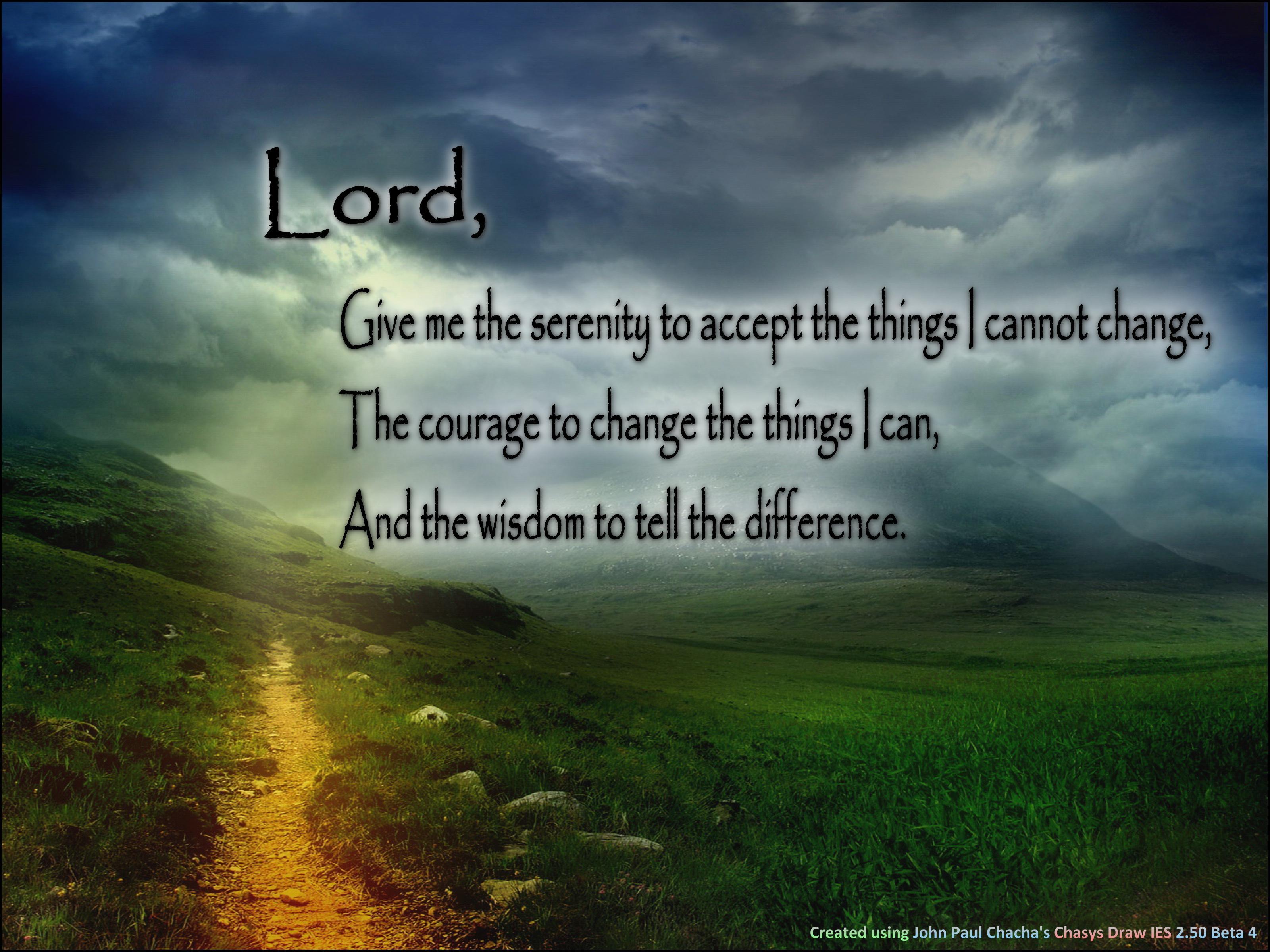 Full Serenity Prayer Wallpaper