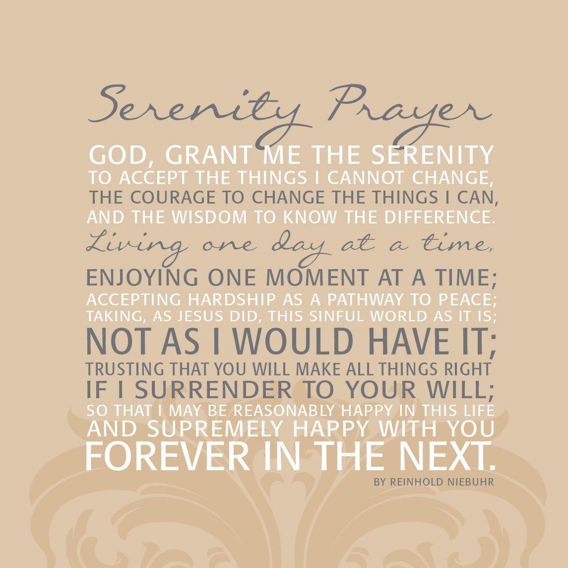 Free download Full Serenity Prayer Serenity prayer canvas