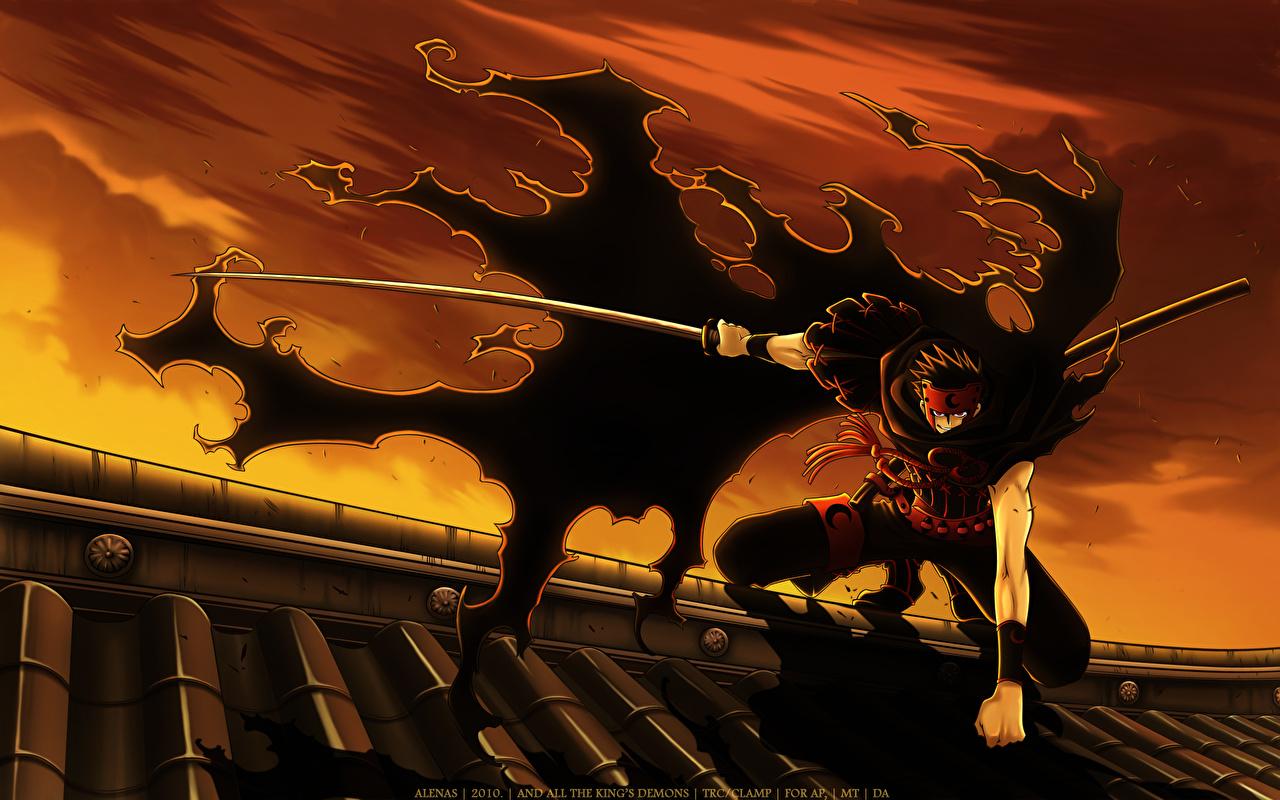 Wallpaper Sabre Samurai Young man clamp tsubasa reservoir