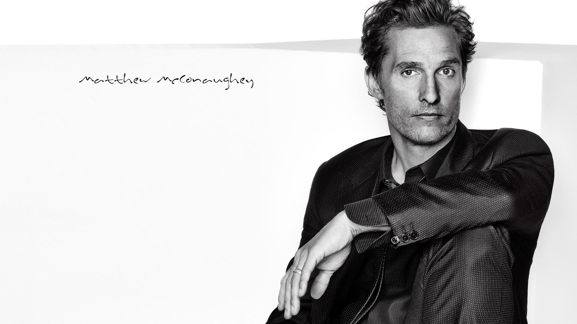 Matthew McConaughey Black and White HD Wallpaper