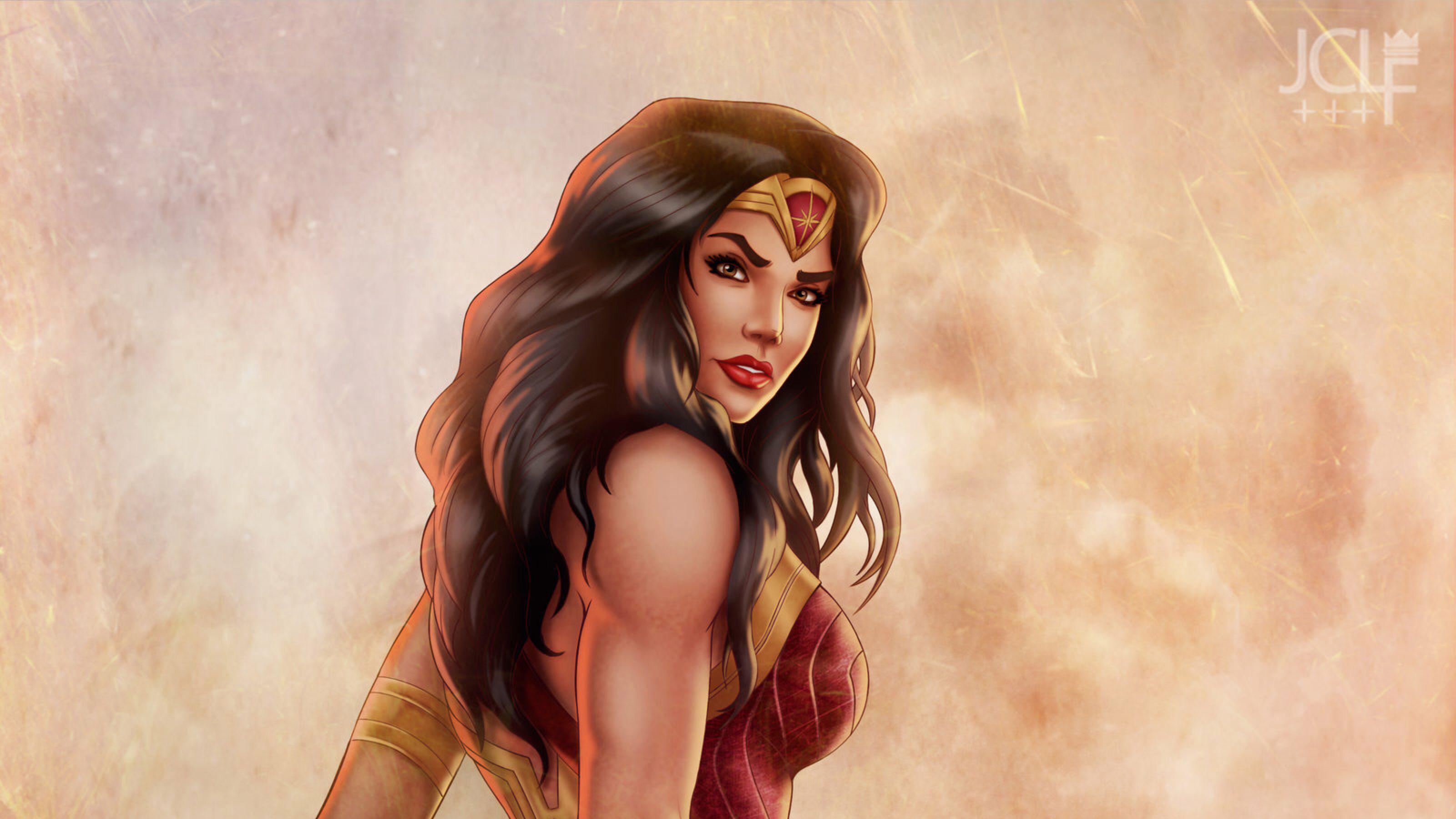 Wonder Woman Gal Gadot Fanart, HD Superheroes, 4k Wallpaper