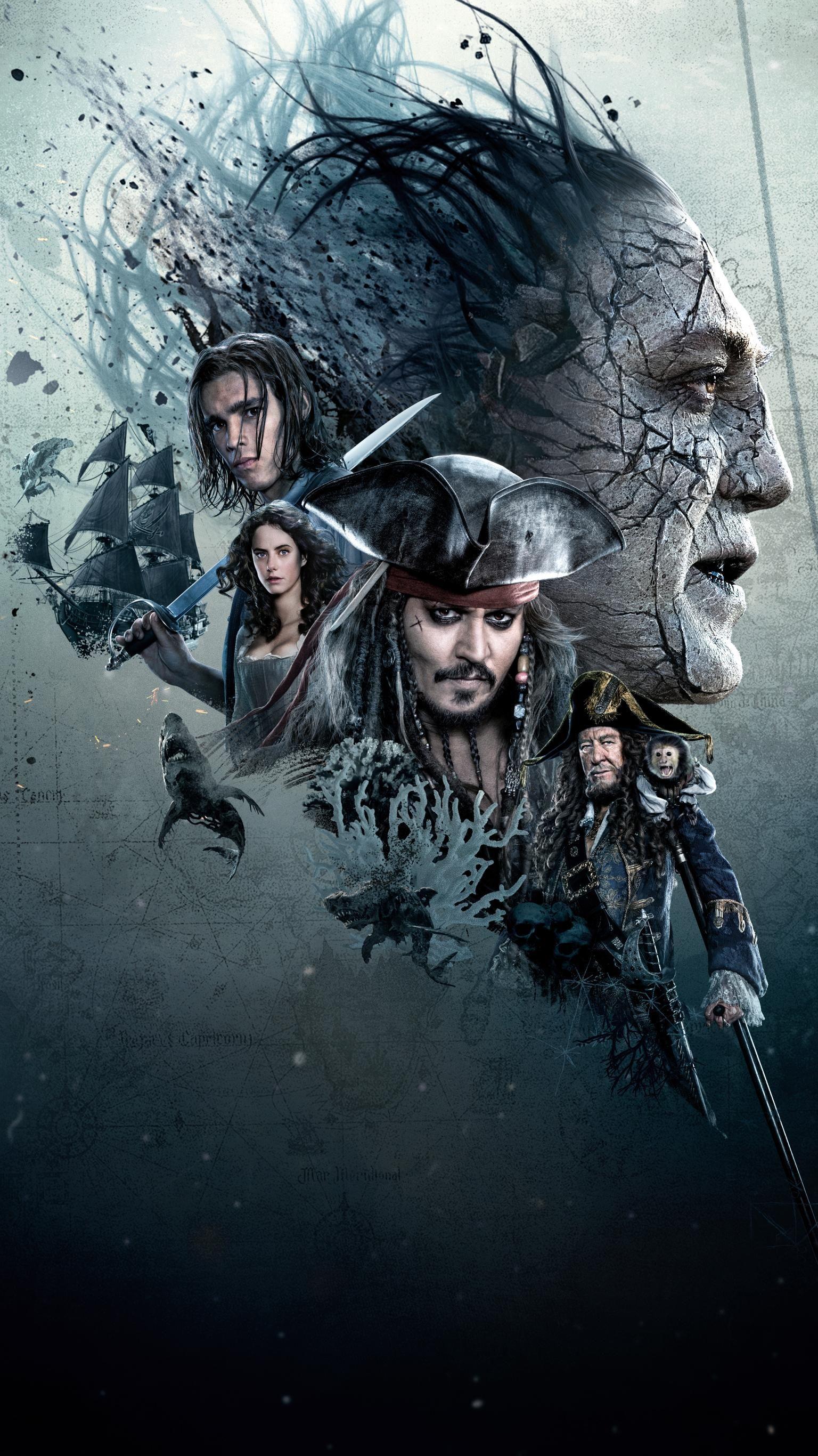 Pirates of the Caribbean: Dead Men Tell No Tales (2017) Phone Wallpaper. Moviemania. Pirates of the caribbean, Jack sparrow wallpaper, Pirates
