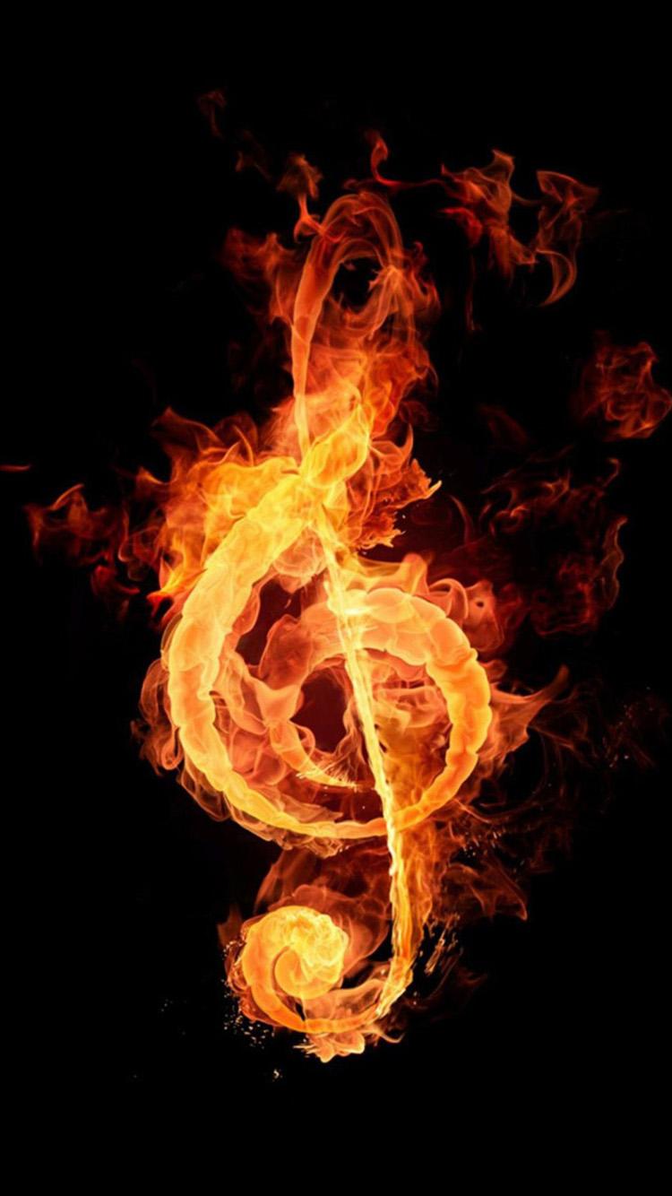 Free download Fire music notation iPhone 6 Wallpaper HD