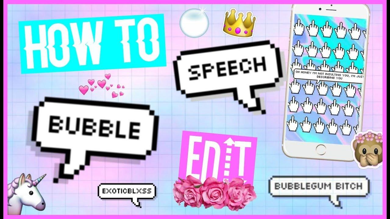 HOW TO MAKE PIXEL SPEECH BUBBLE TUMBLR EDIT- PC AND iOS IPHONE METHOD.. ExoticBlxss
