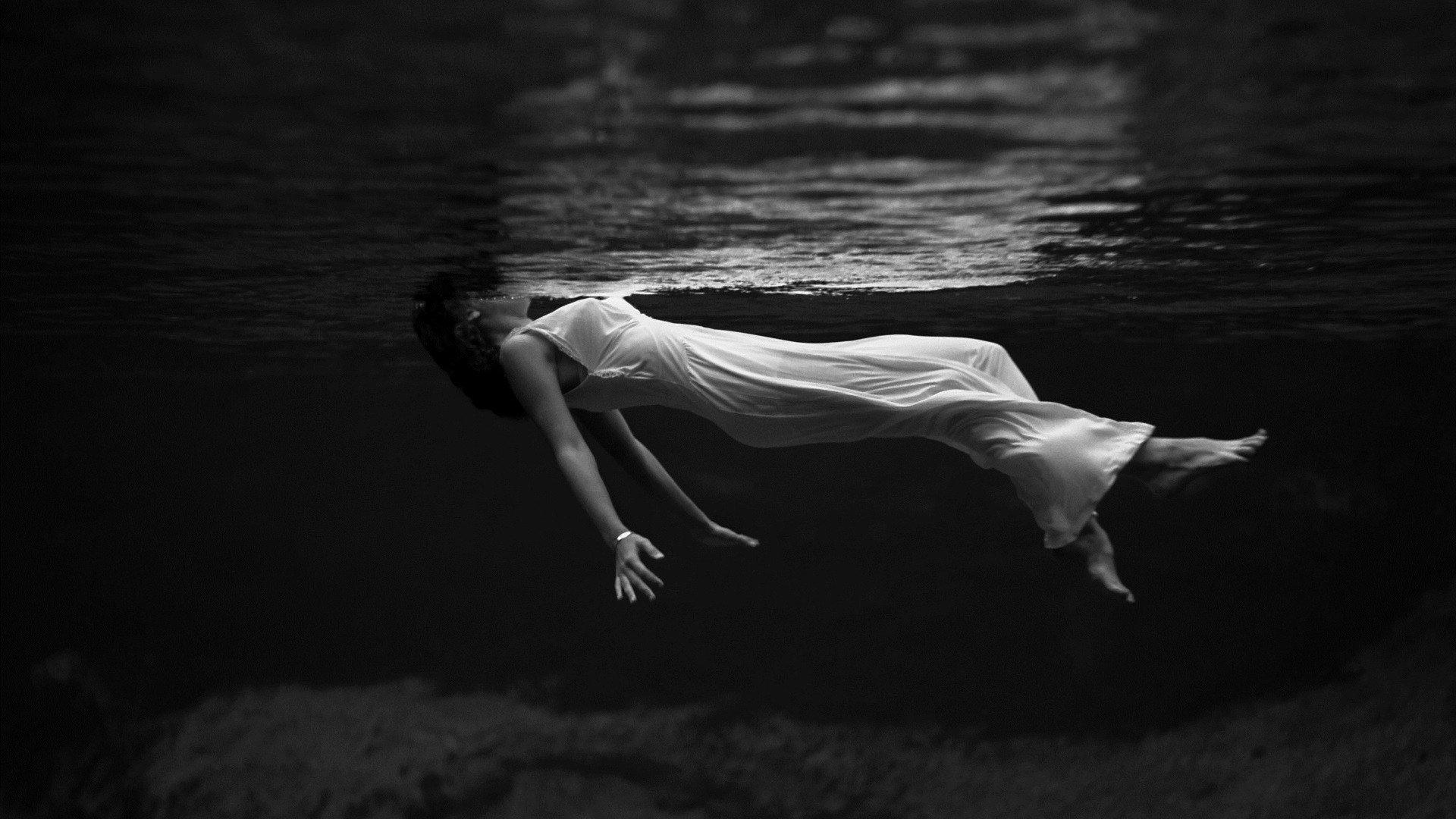 The Chemical Brothers, Women, Underwater, Monochrome HD