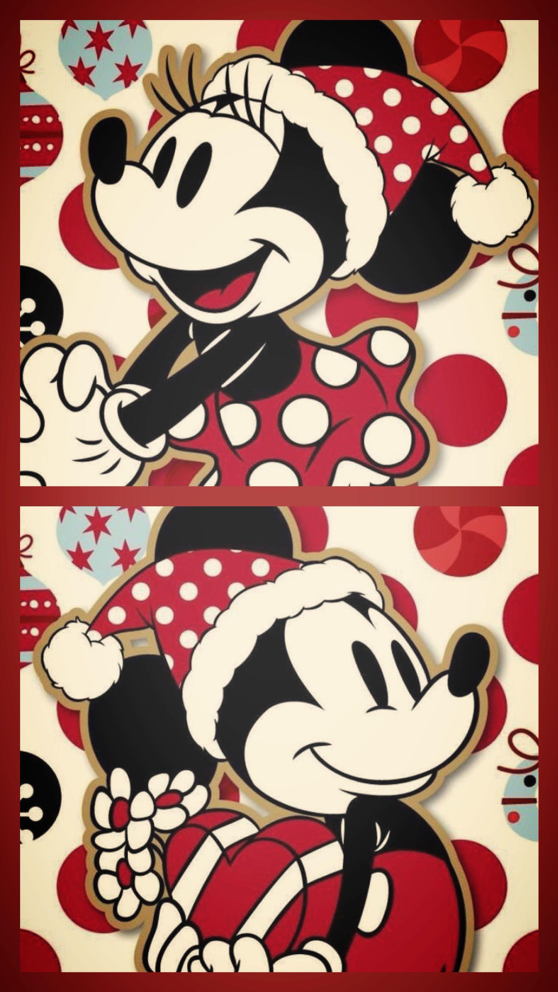 Mickey & Minnie Christmas Wallpaper. Mickey mouse wallpaper