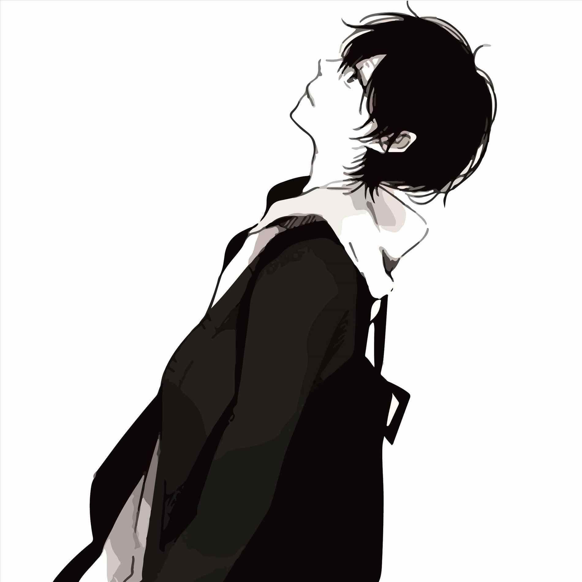 Sad boy, Anime boy vector illustration for wallpaper, minimalist boy  11731227 Vector Art at Vecteezy