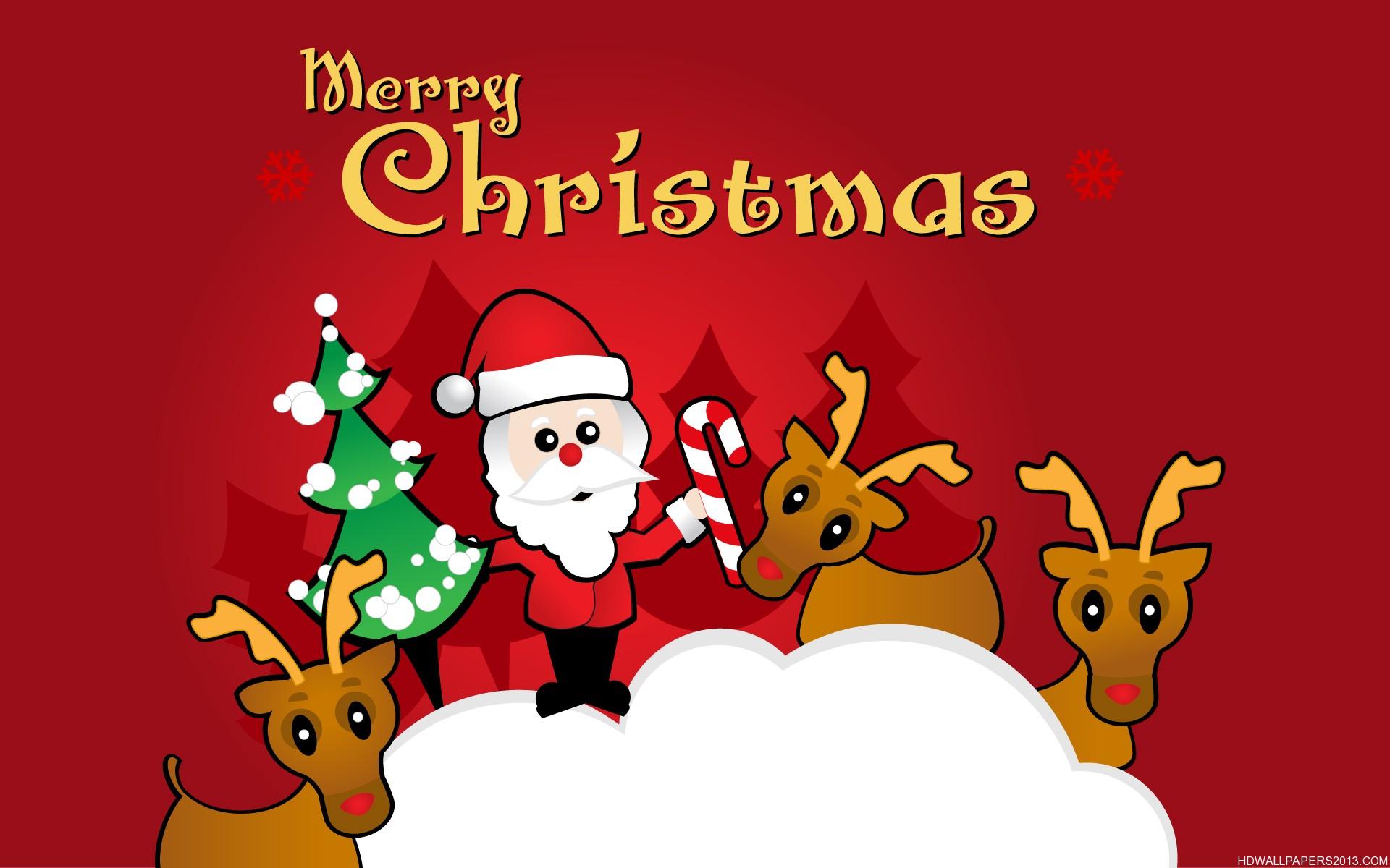 Santa and Friends Christmas Wallpaper. High Definition