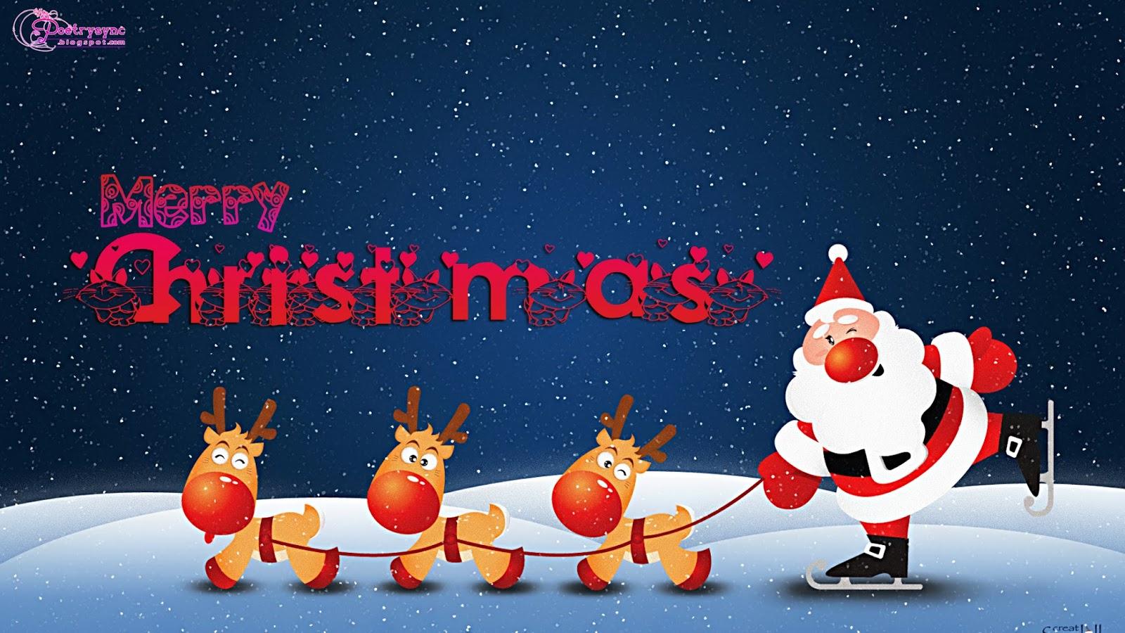 Free download christmas santa and snowman background