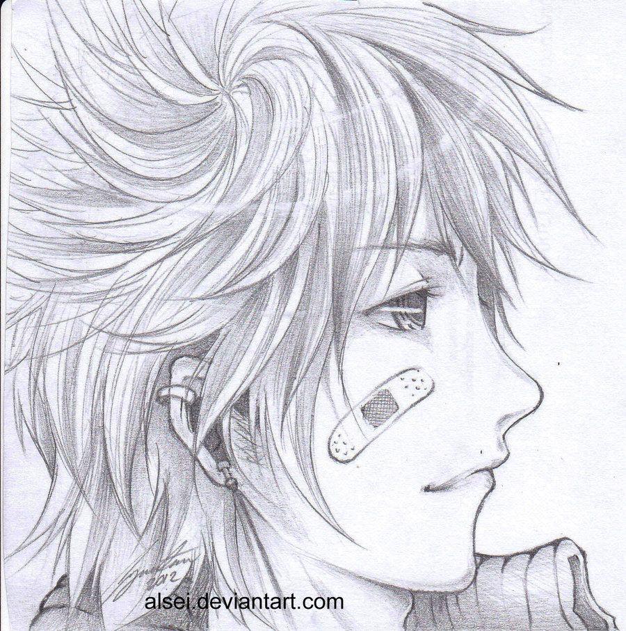 Anime Boy Drawing Side View