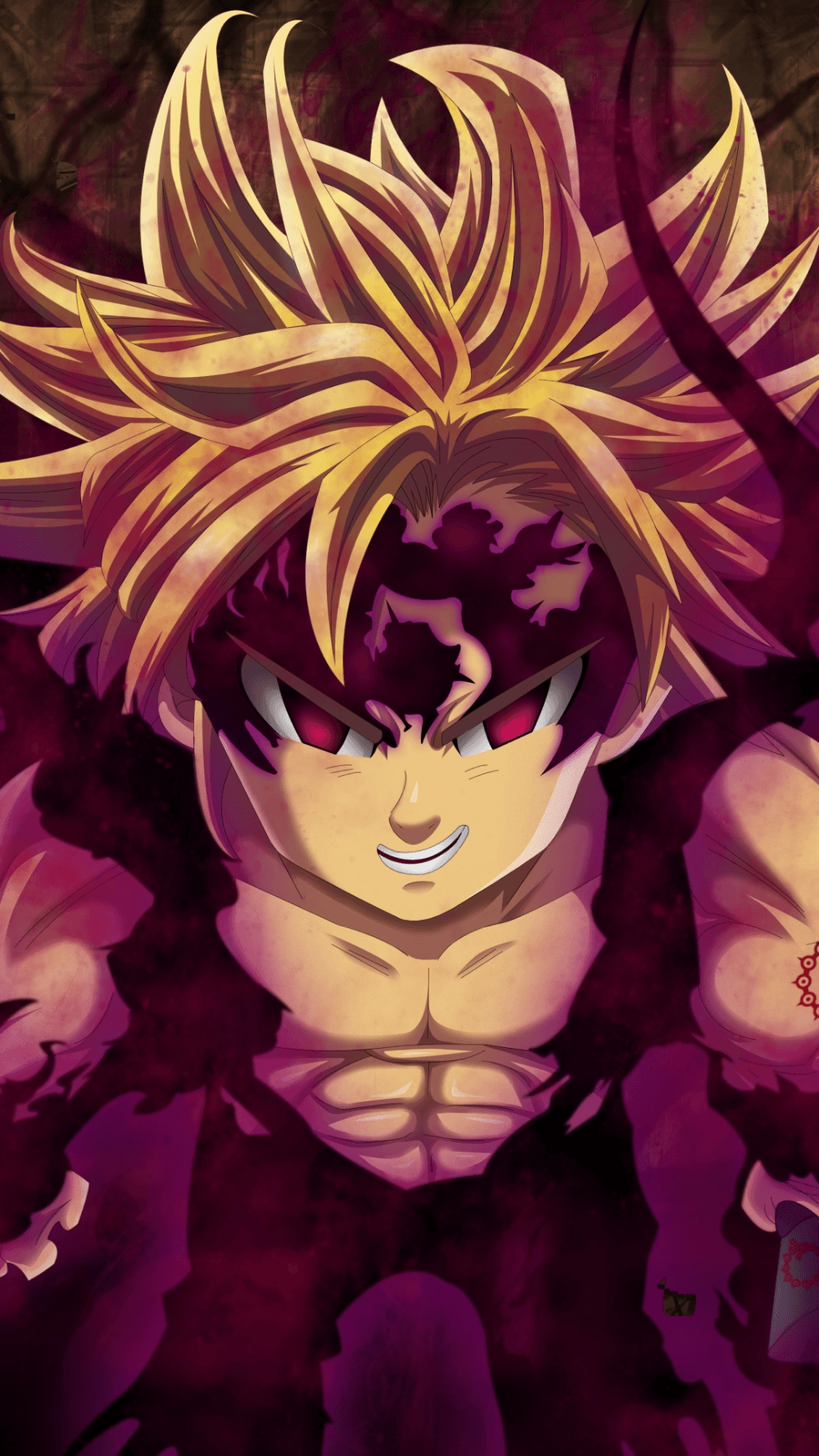 Meliodas Demon King Form Mobile Wallpapers - Wallpaper Cave