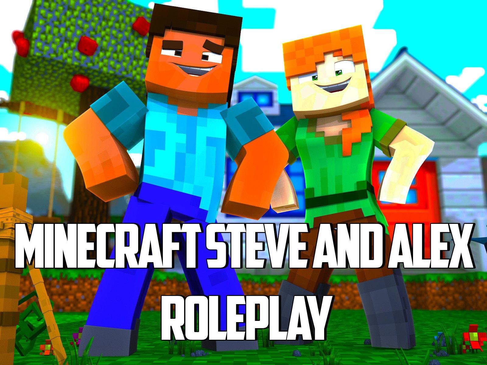alex and steve in minecraft