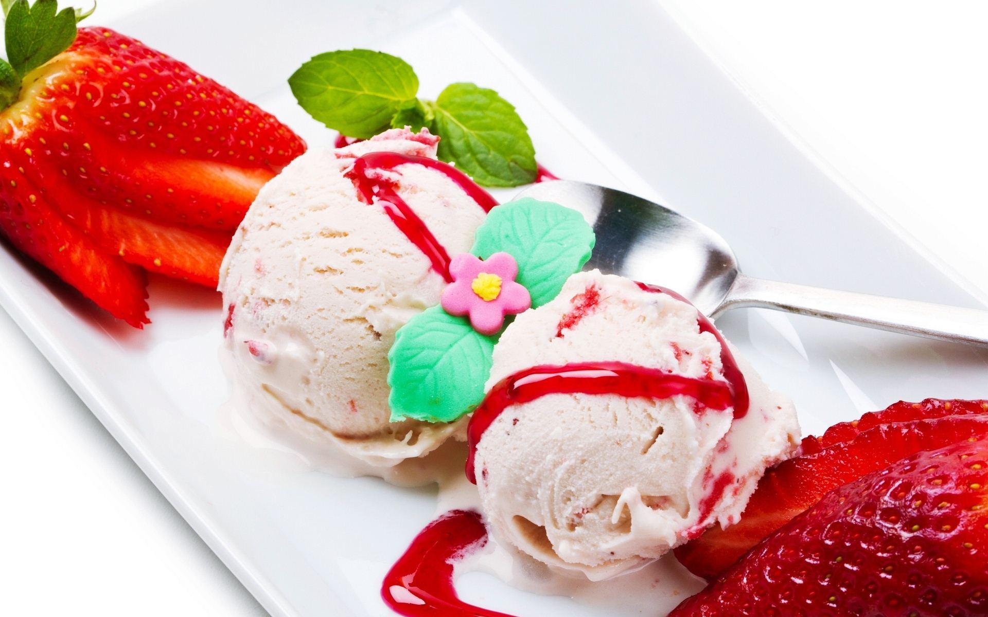Free download Strawberry ice cream desktop wallpaper HD