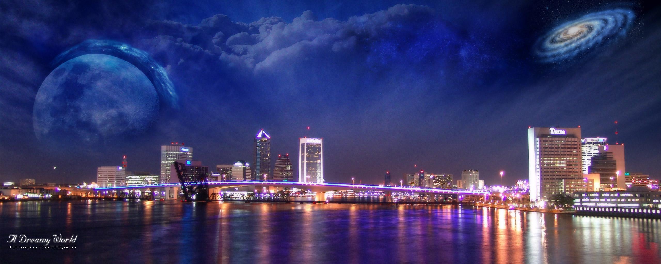 A Dreamy World Dualscreen Wallpaper Screen Wallpaper