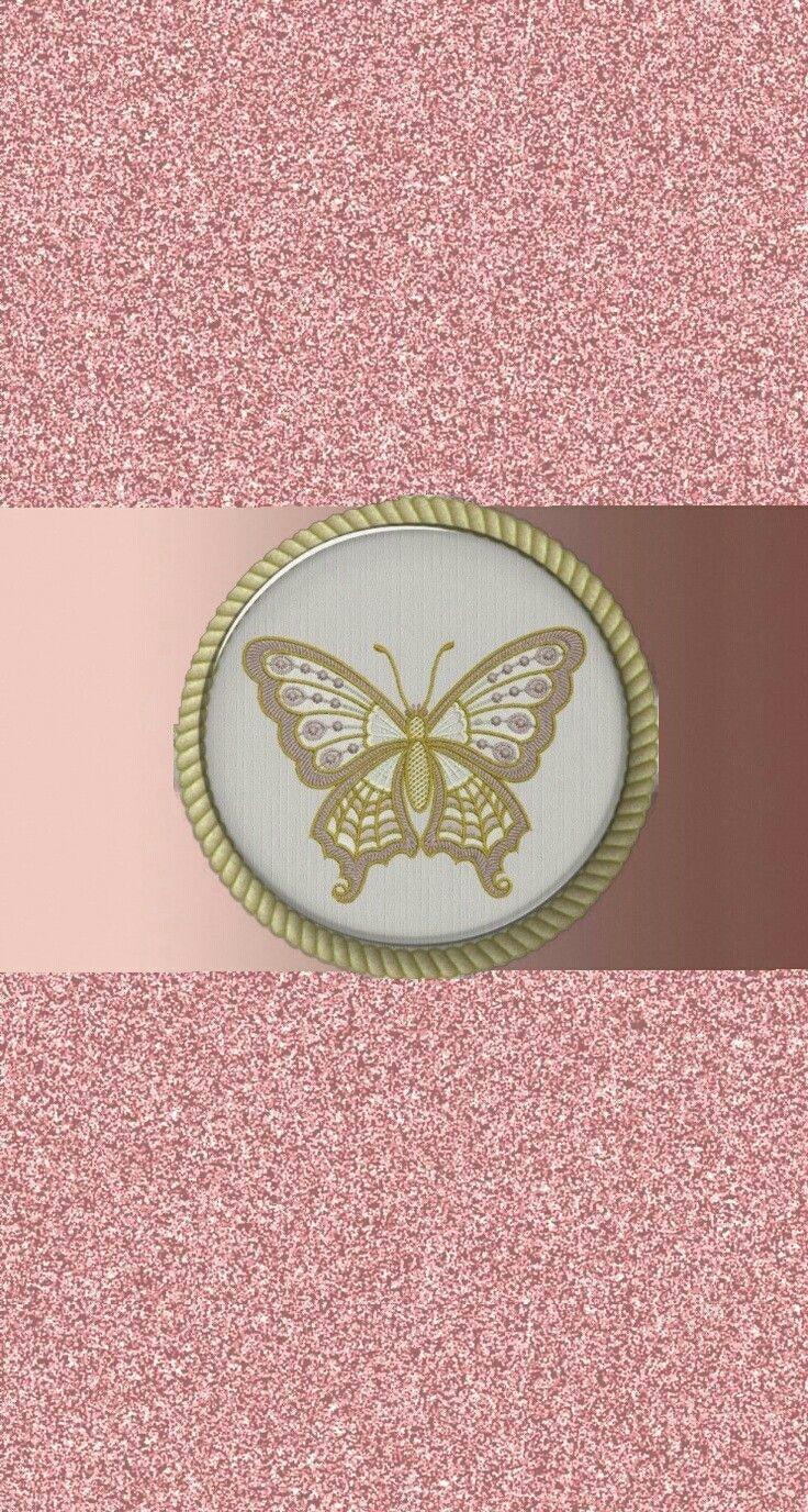 Rose gold and white butterfly. Butterfly wallpaper