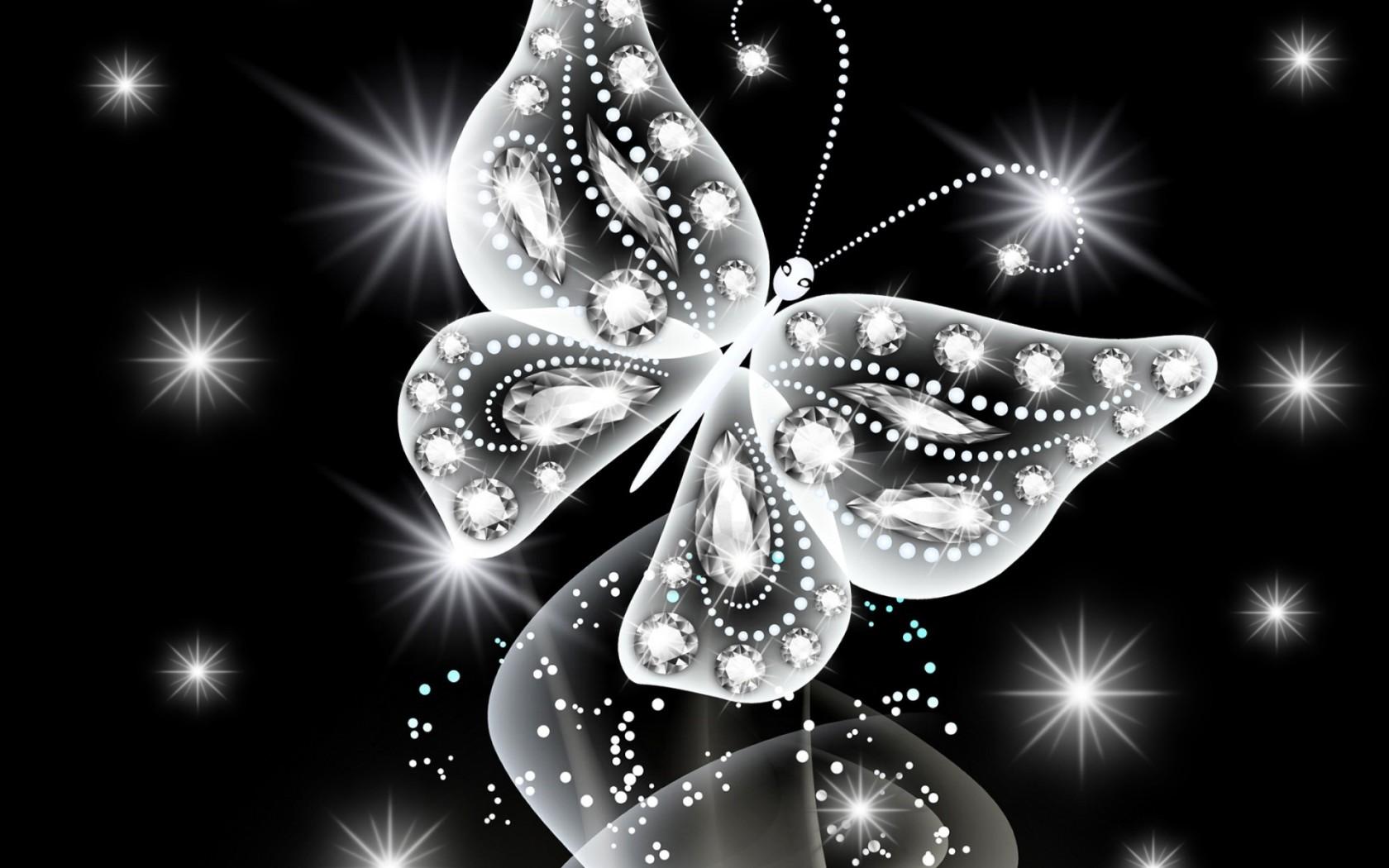 Diamond Wallpaper High Definition Butterfly