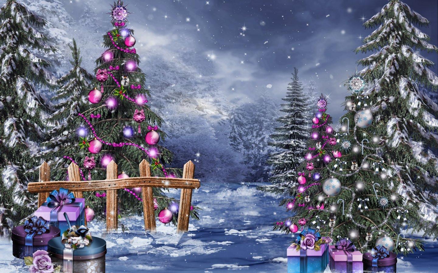 Christmas Snowfall Wallpapers - Wallpaper Cave