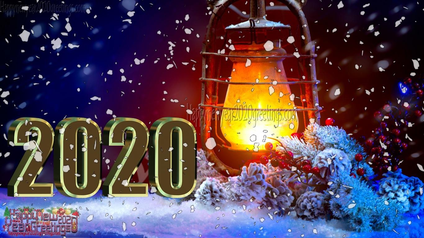 Happy New Year 2020 3D Desktop Background Wallpaper