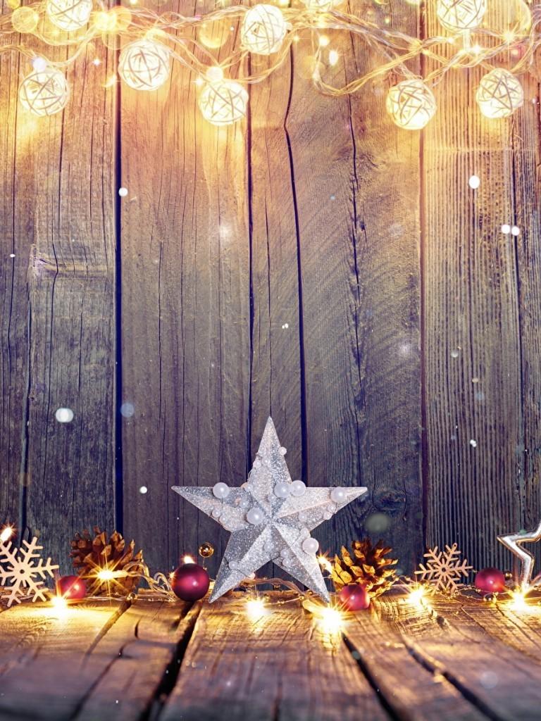 Download 768x1024 Christmas, Lights, Holiday Wallpaper