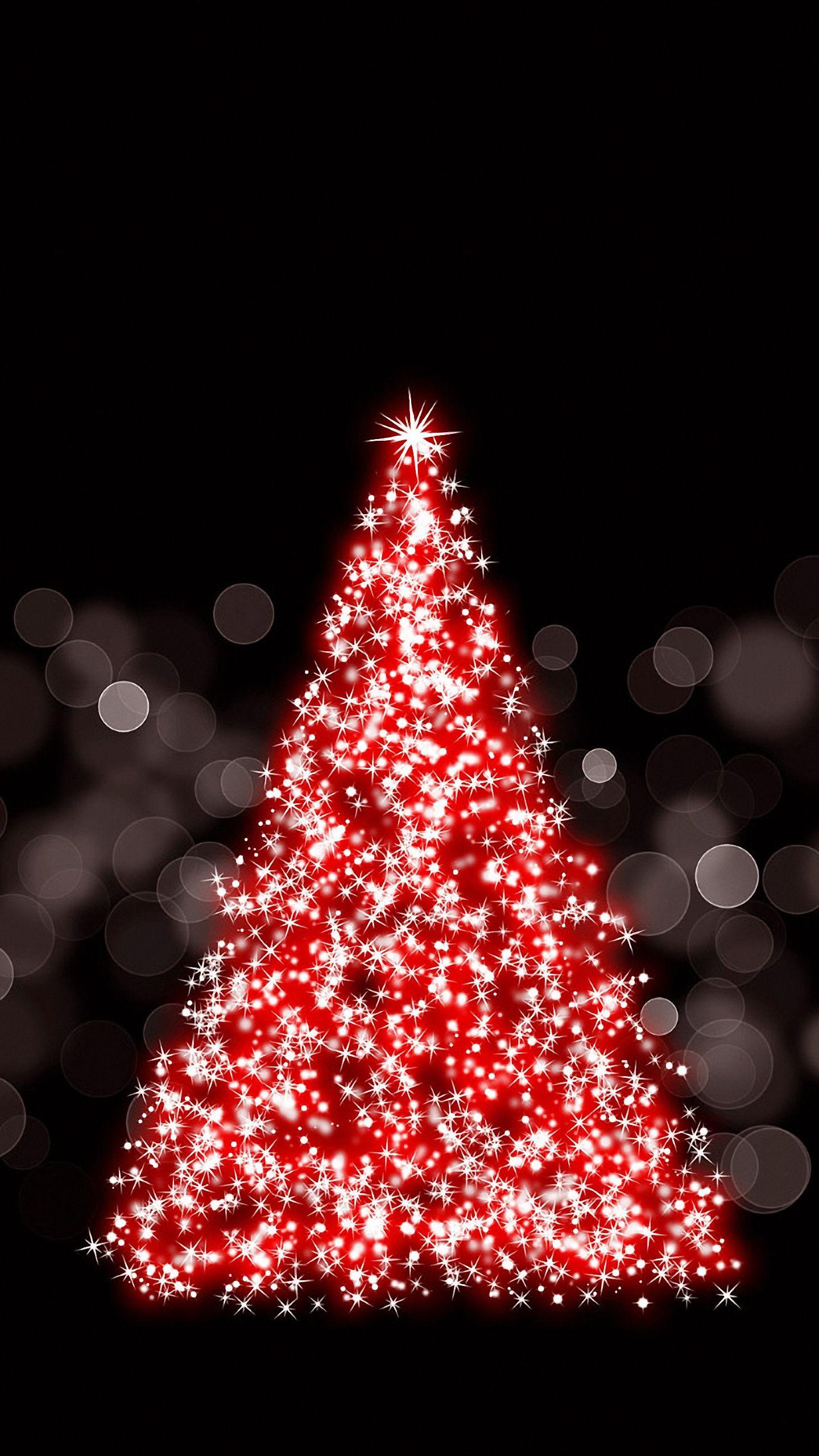 HD 1440x2560 sparkling christmas tree wallpaper. Christmas