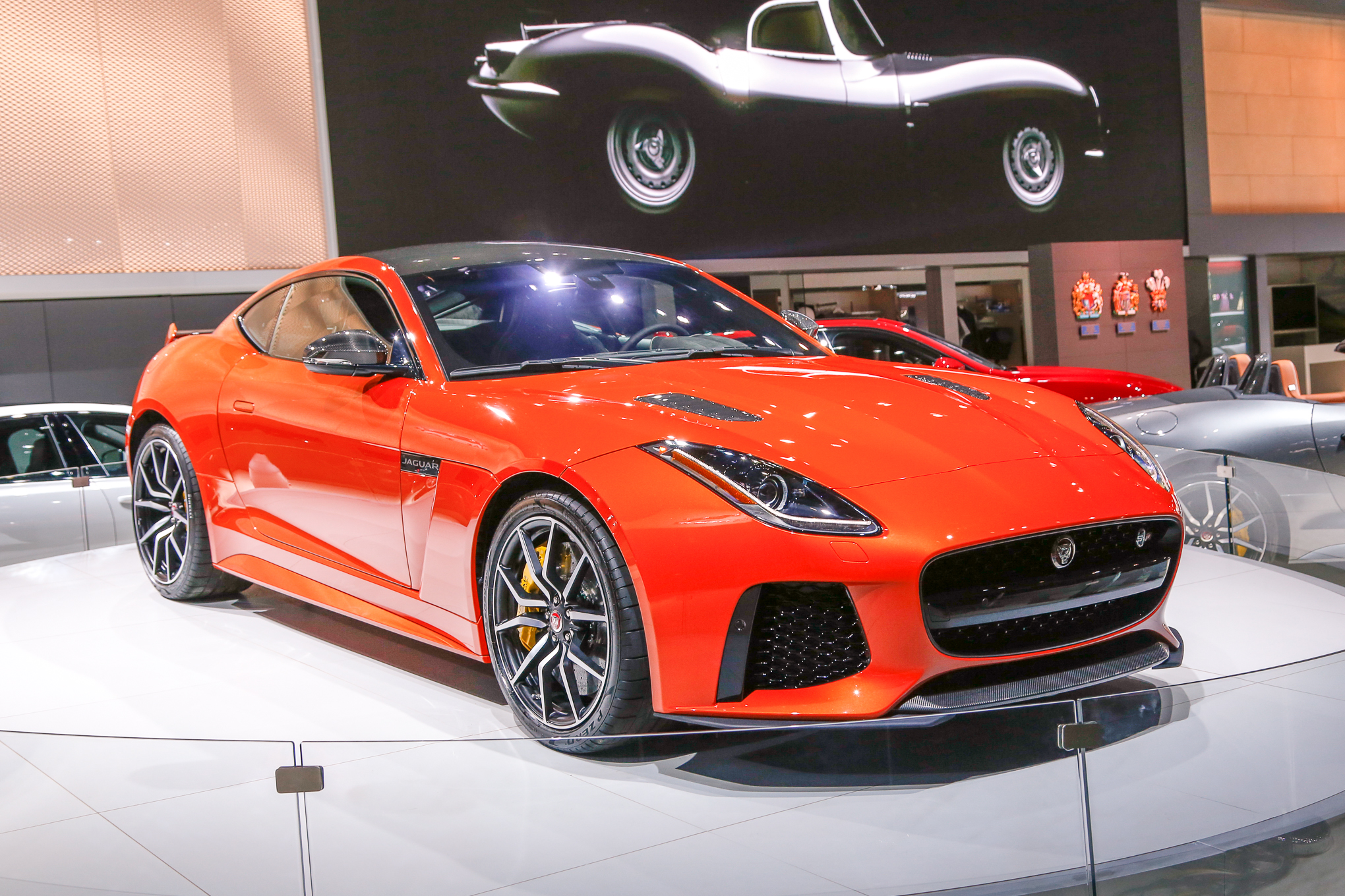 jaguar f type orange wallpaper