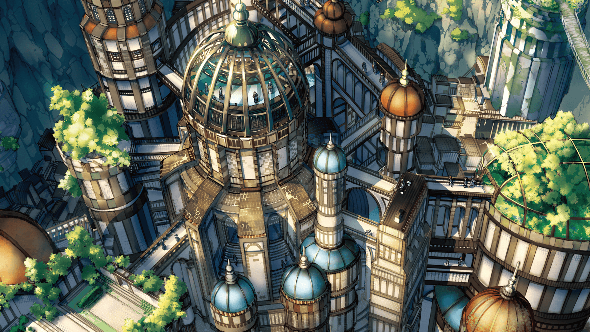 fantasy City, #cathedral, #anime, #city Wallpaper