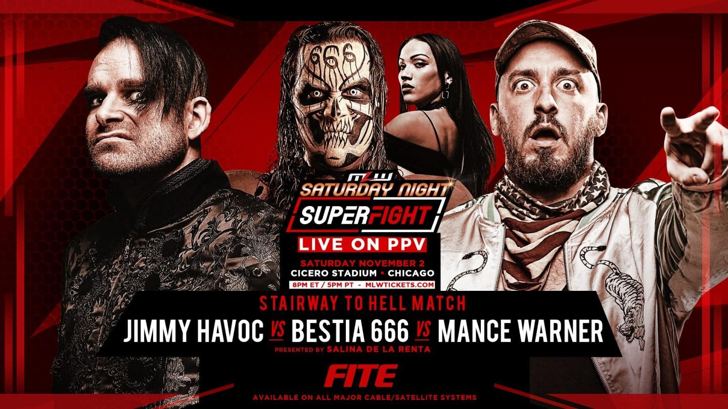 Bestia 666 added to Mance Warner vs. Jimmy Havoc Stairway to