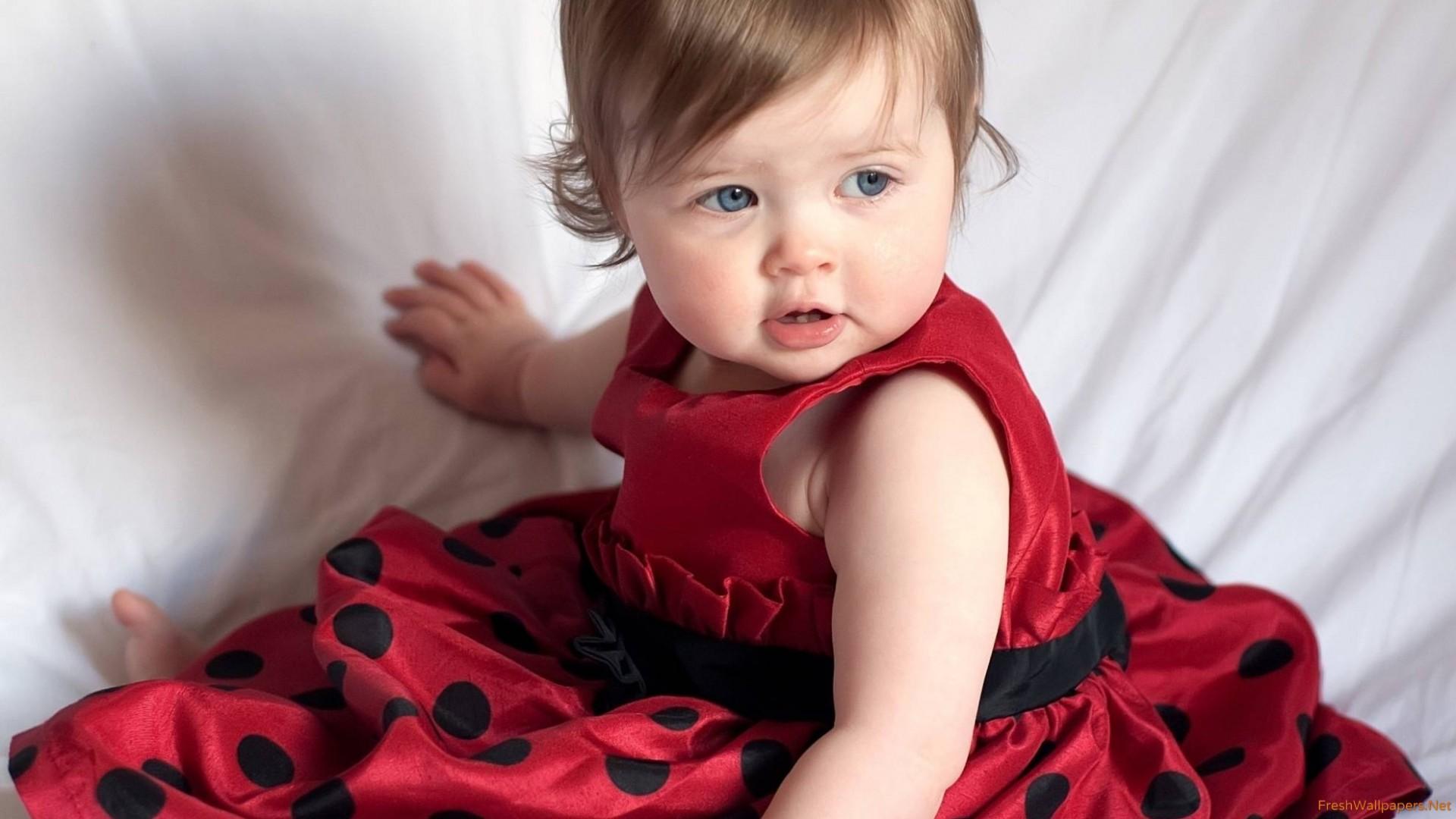 Cute Little Baby Girl In Red Dress Wallpaper Cute Baby, HD
