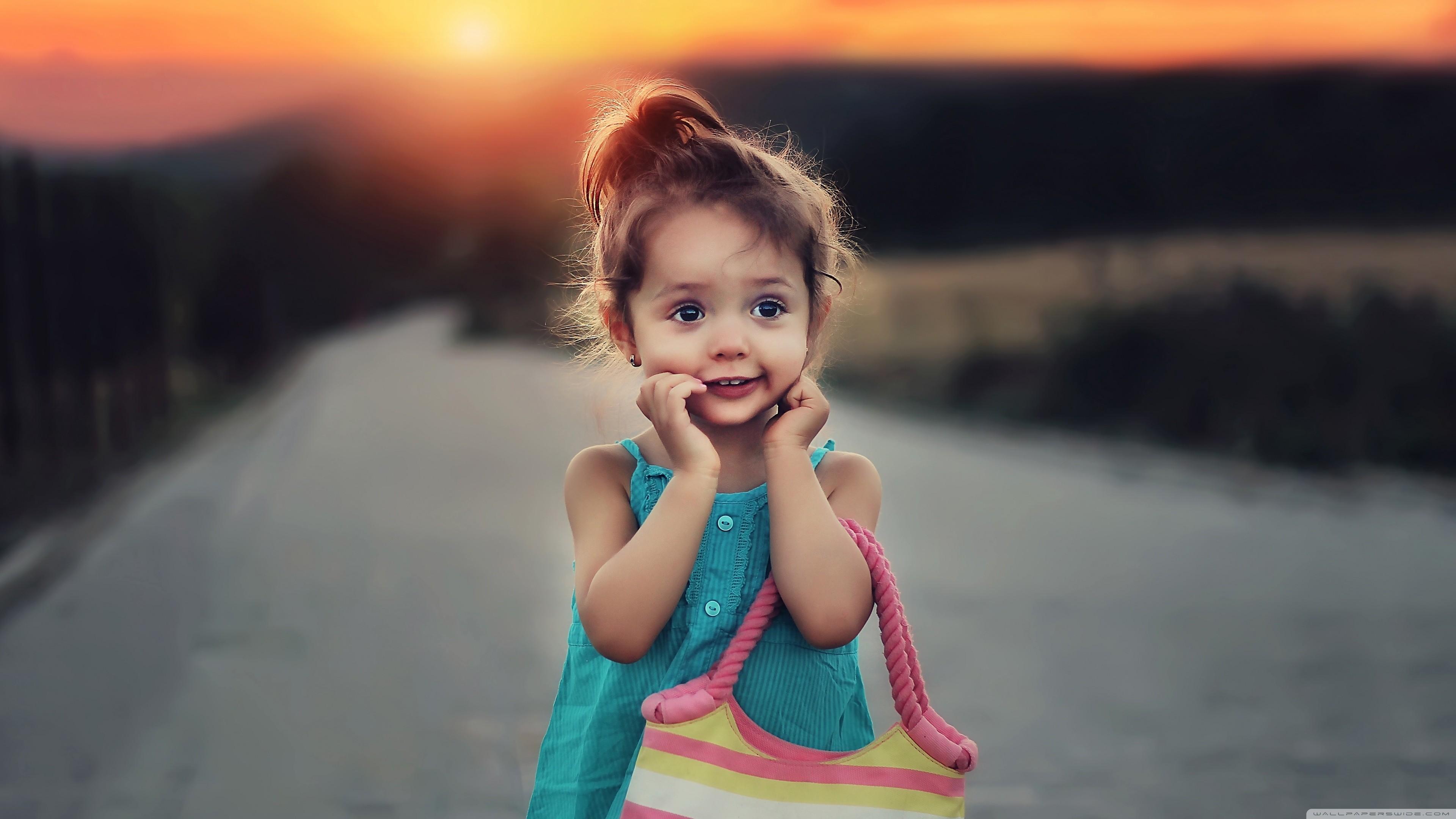 Adorable Cute Baby Girl Photo Wallpaper 3840x2160