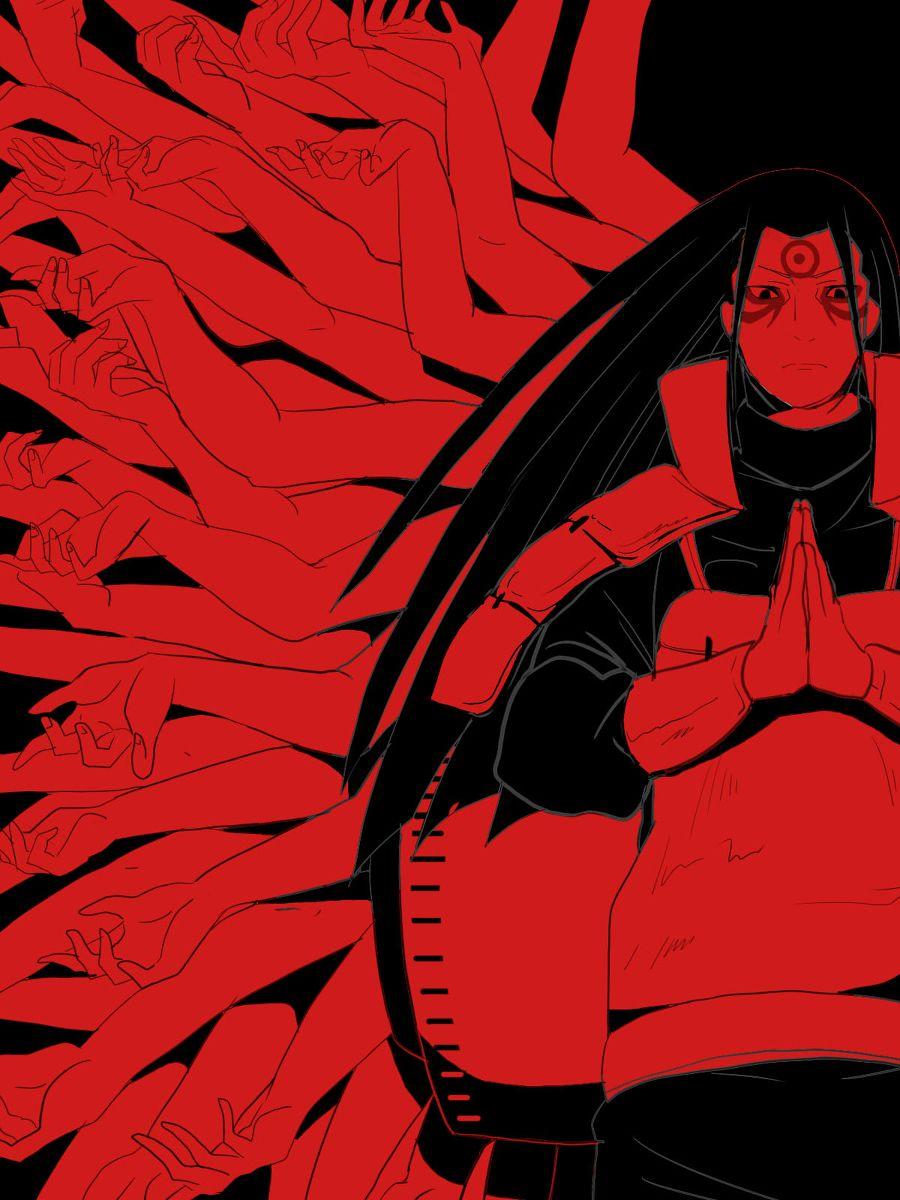 HASHIRAMA SENJU, naruto, ninja, red, samurai, HD phone wallpaper | Peakpx