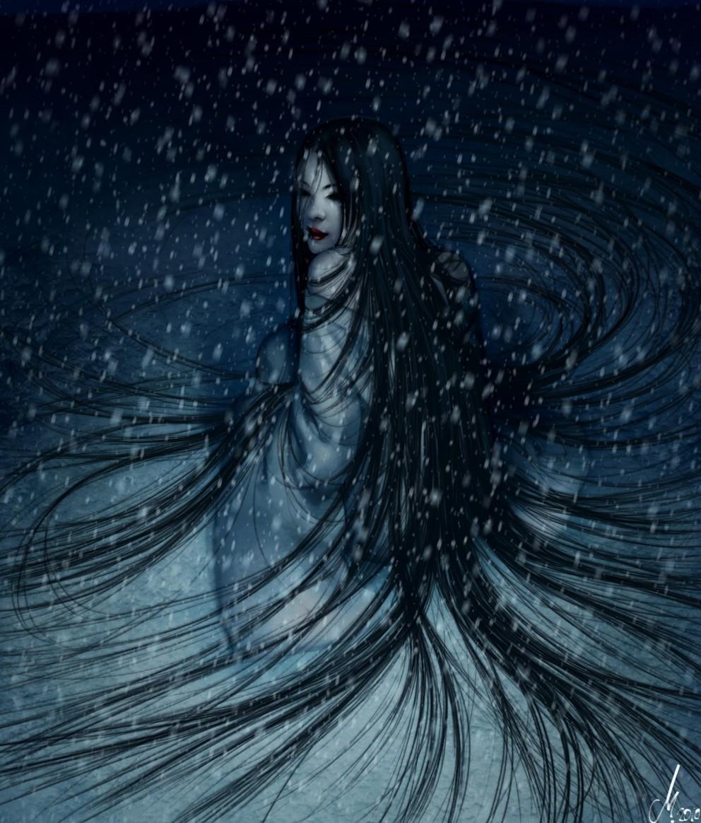 Yuki Onna art, FantasyCoolvibe