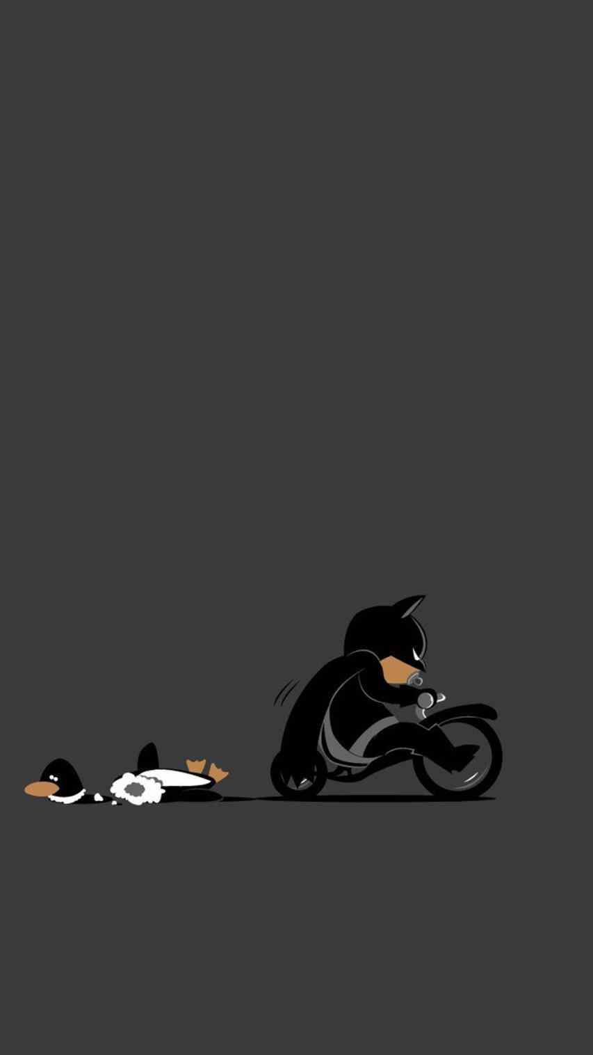Cute Cartoon Cat iPhone Wallpaper at