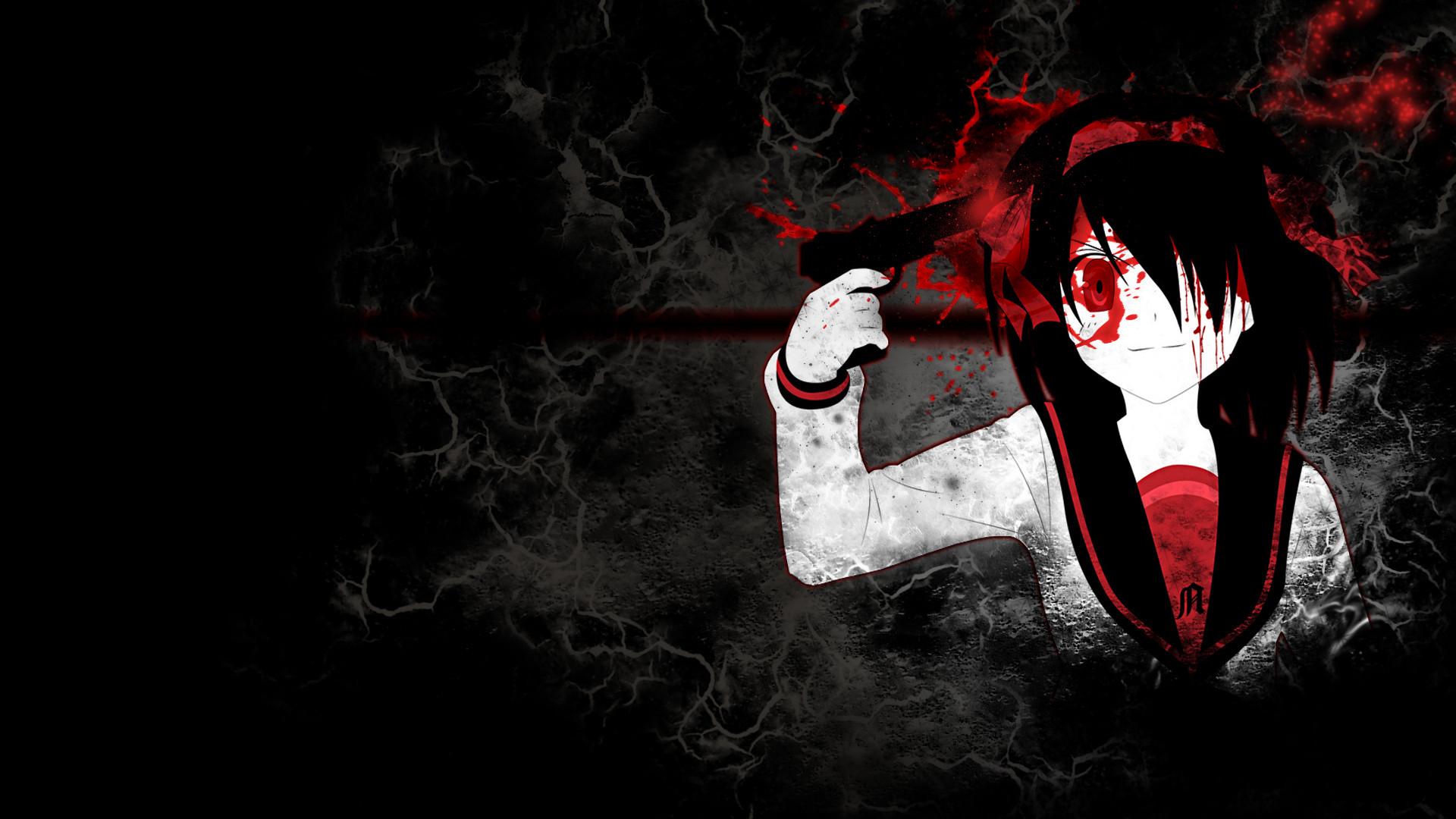 Wallpaper girl, anime, mirai nikki, gasai yuno, madskillz for