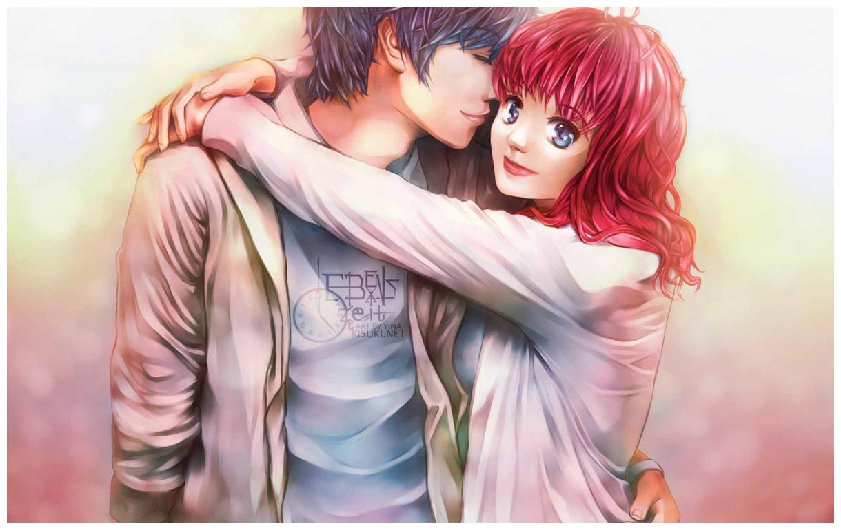 Anime Couple Romantic Wallpaper HD