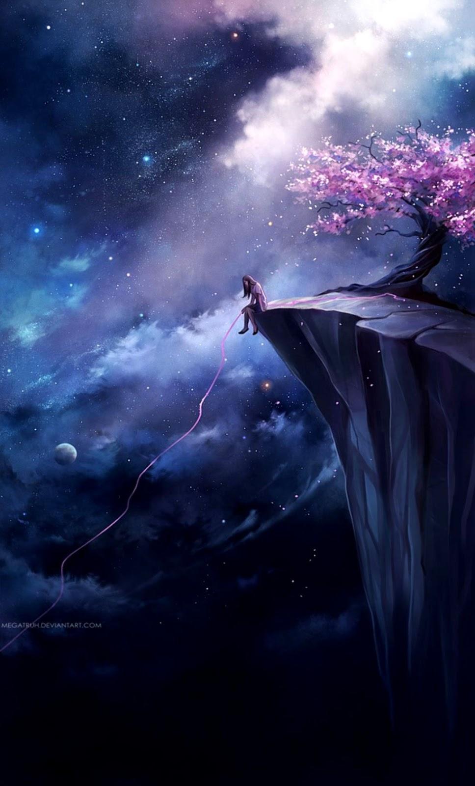 Dreamy Fantasy Graceful Anime Girl Artwork Wallpaper. Love