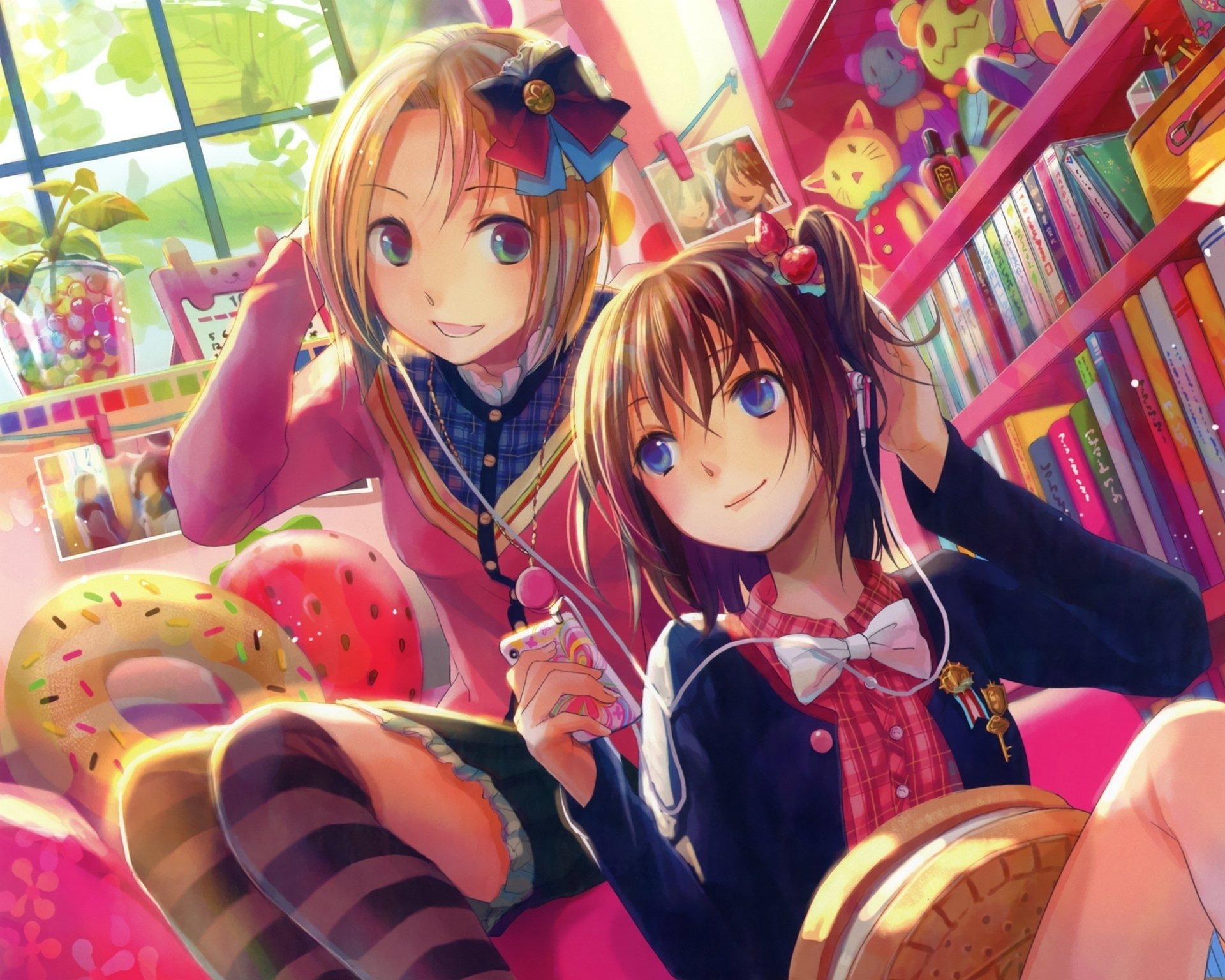 Cute Anime Best Friends Free High Quality Wallpaper Cartoonanime  फट शयर