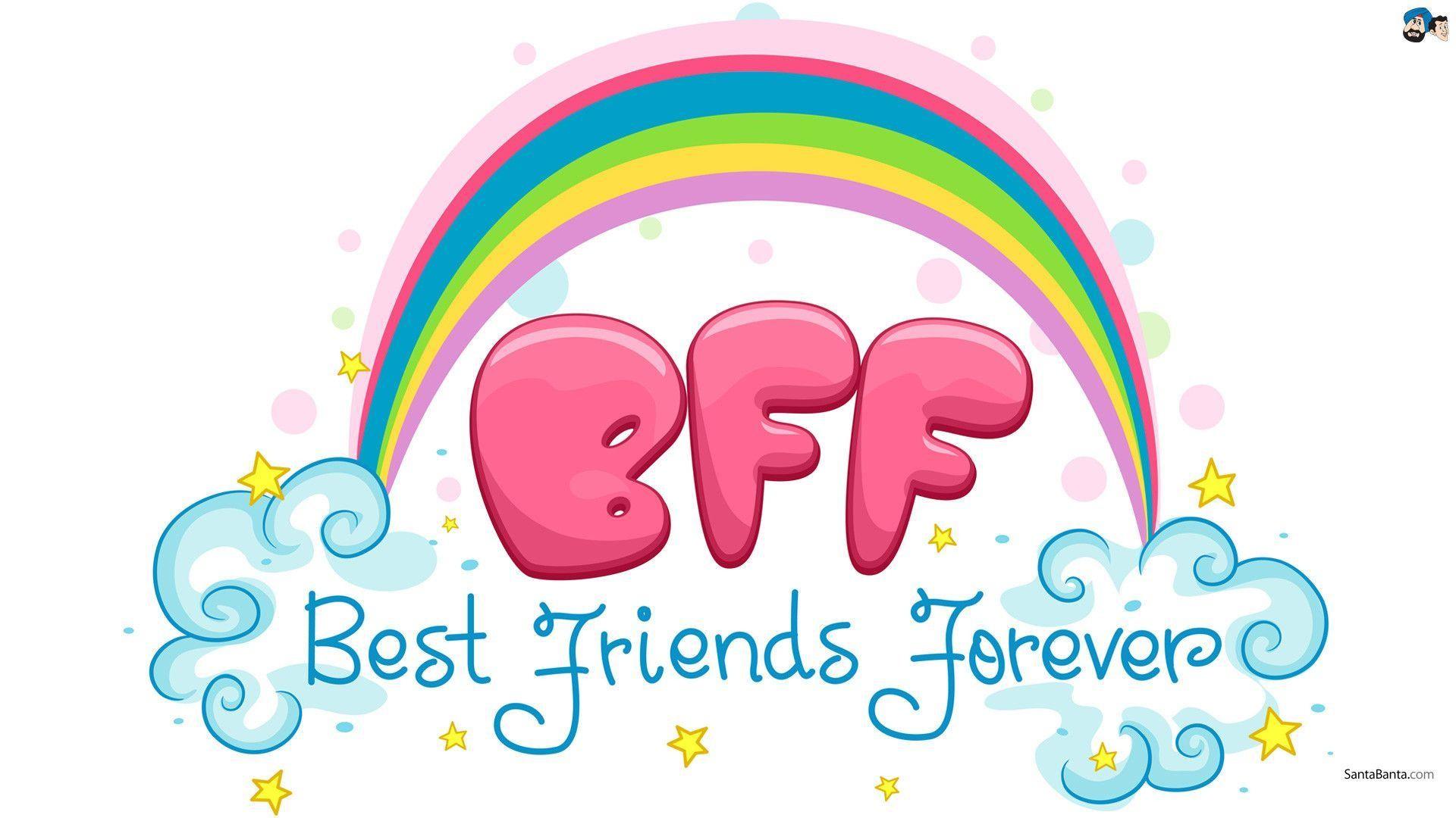 Best Friends Forever Background in Glitter