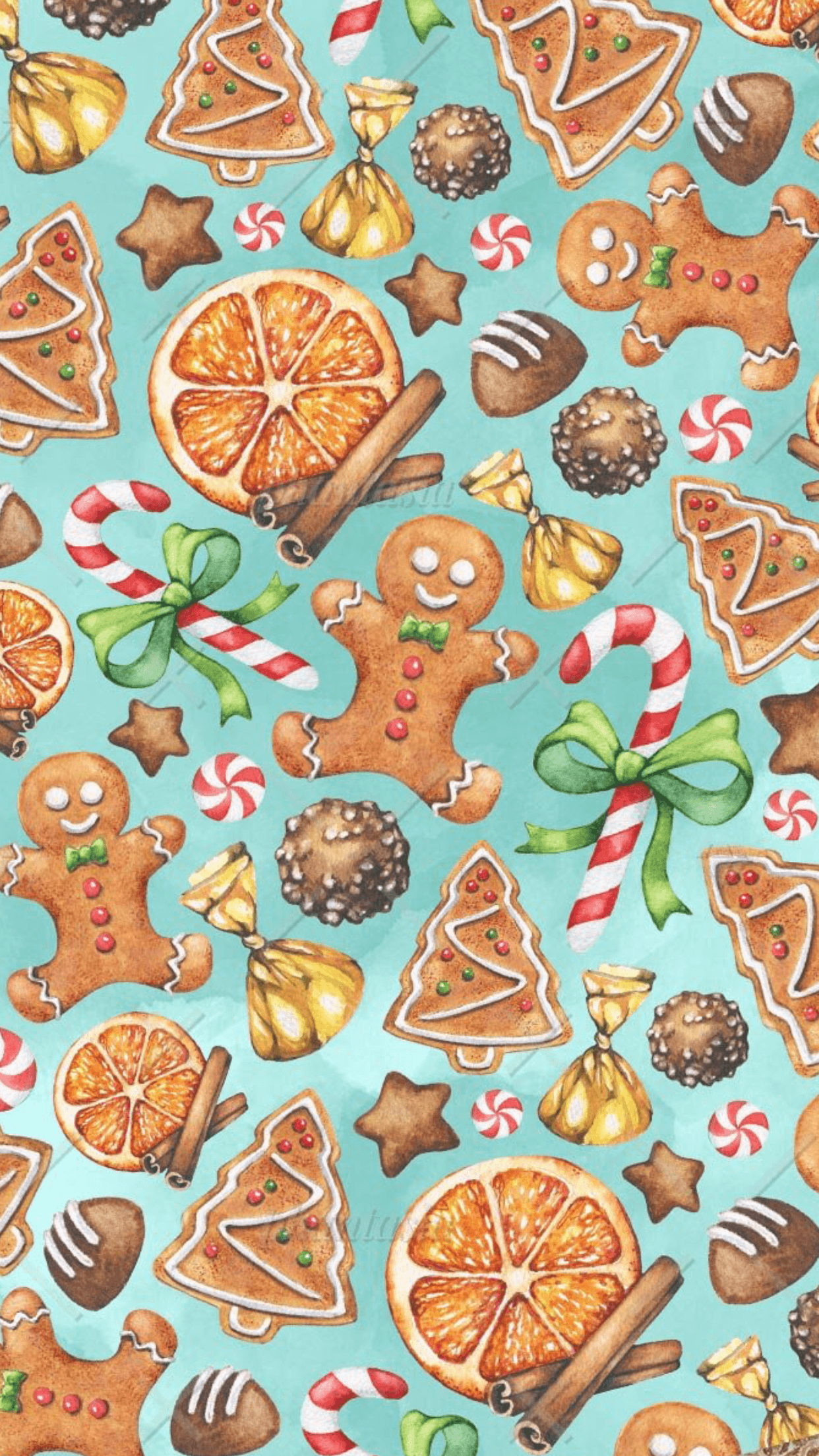 Gingerbread Wallpaper. Holiday wallpaper, Pattern