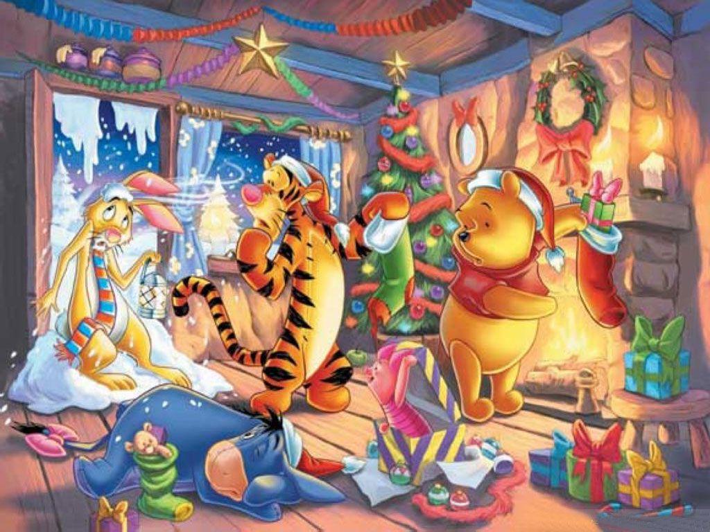 winnie the pooh, christmas. Christmas Computer Wallpaper