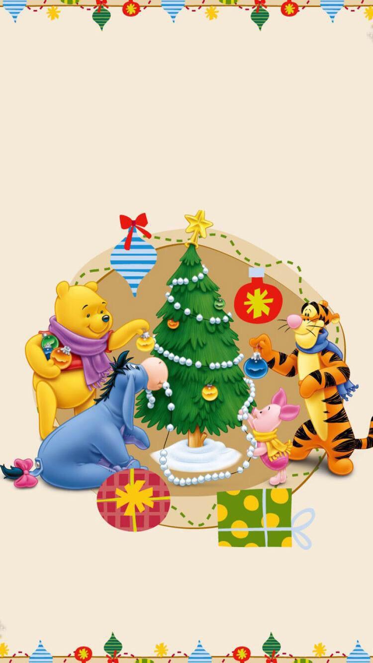 IPhone 6 6S Wallpaper. Winnie The Pooh Christmas, Winnie