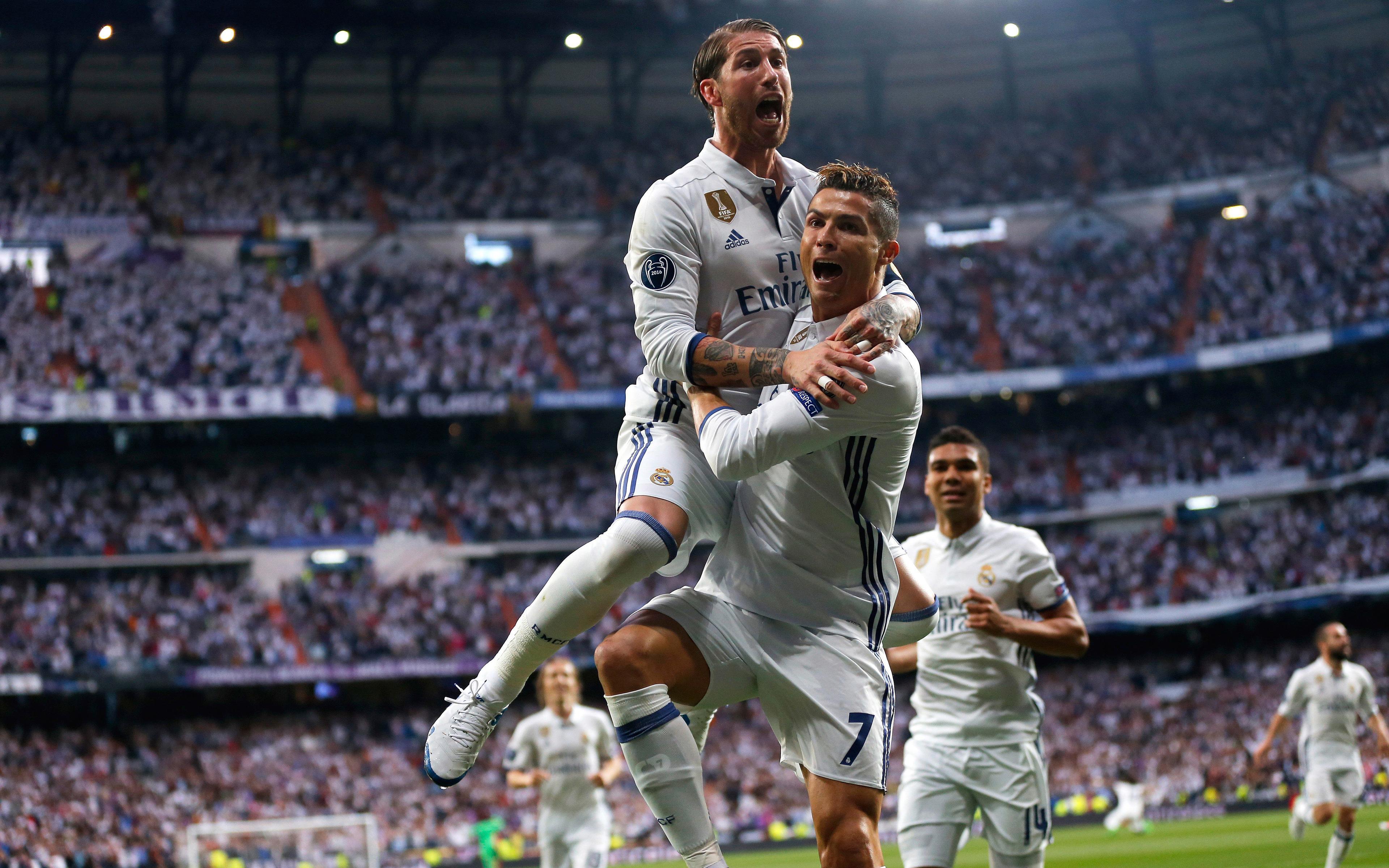Download wallpaper Sergio Ramos, Cristiano Ronaldo