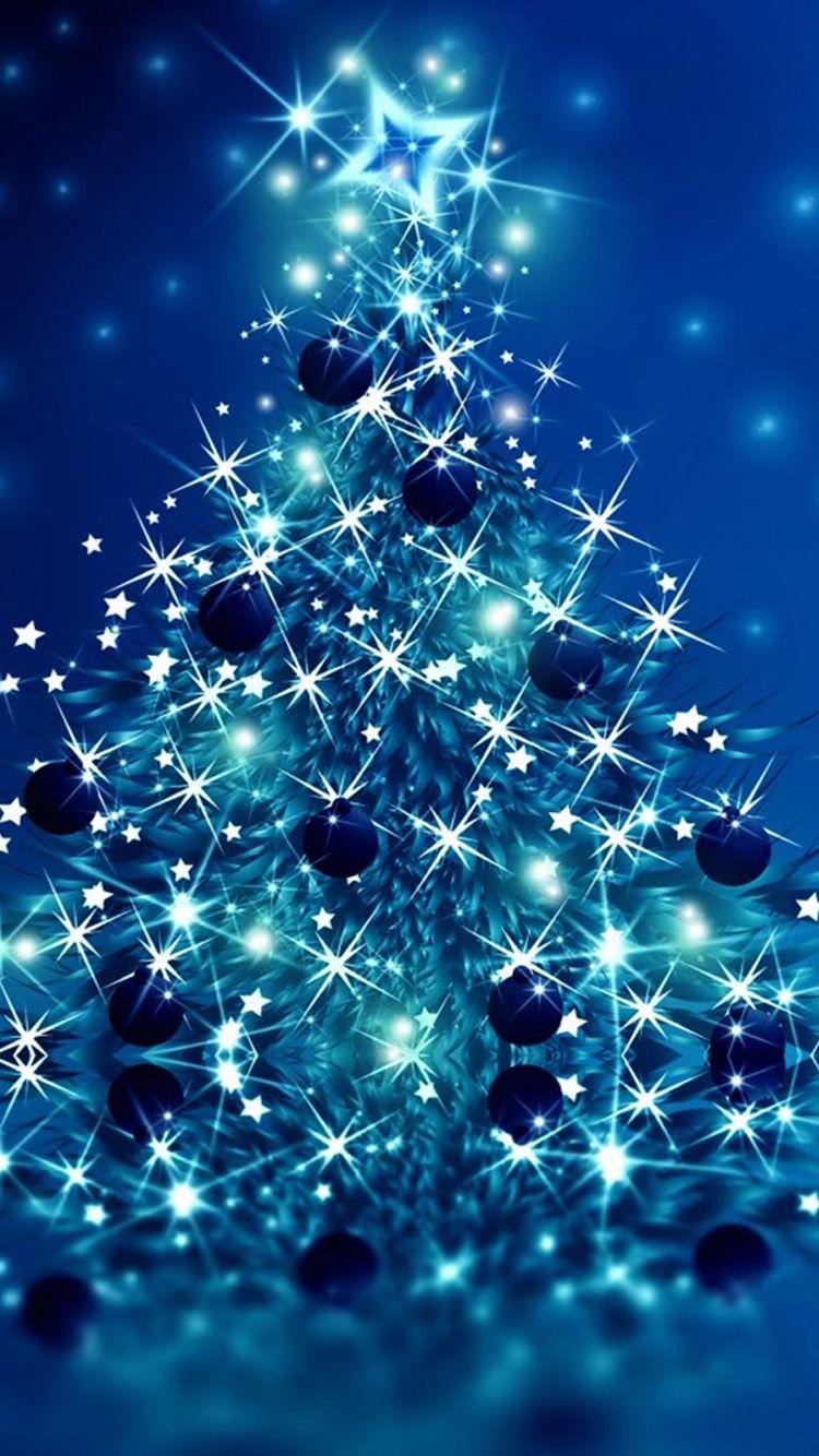 Blue Christmas iPhone Wallpaper Free Blue Christmas