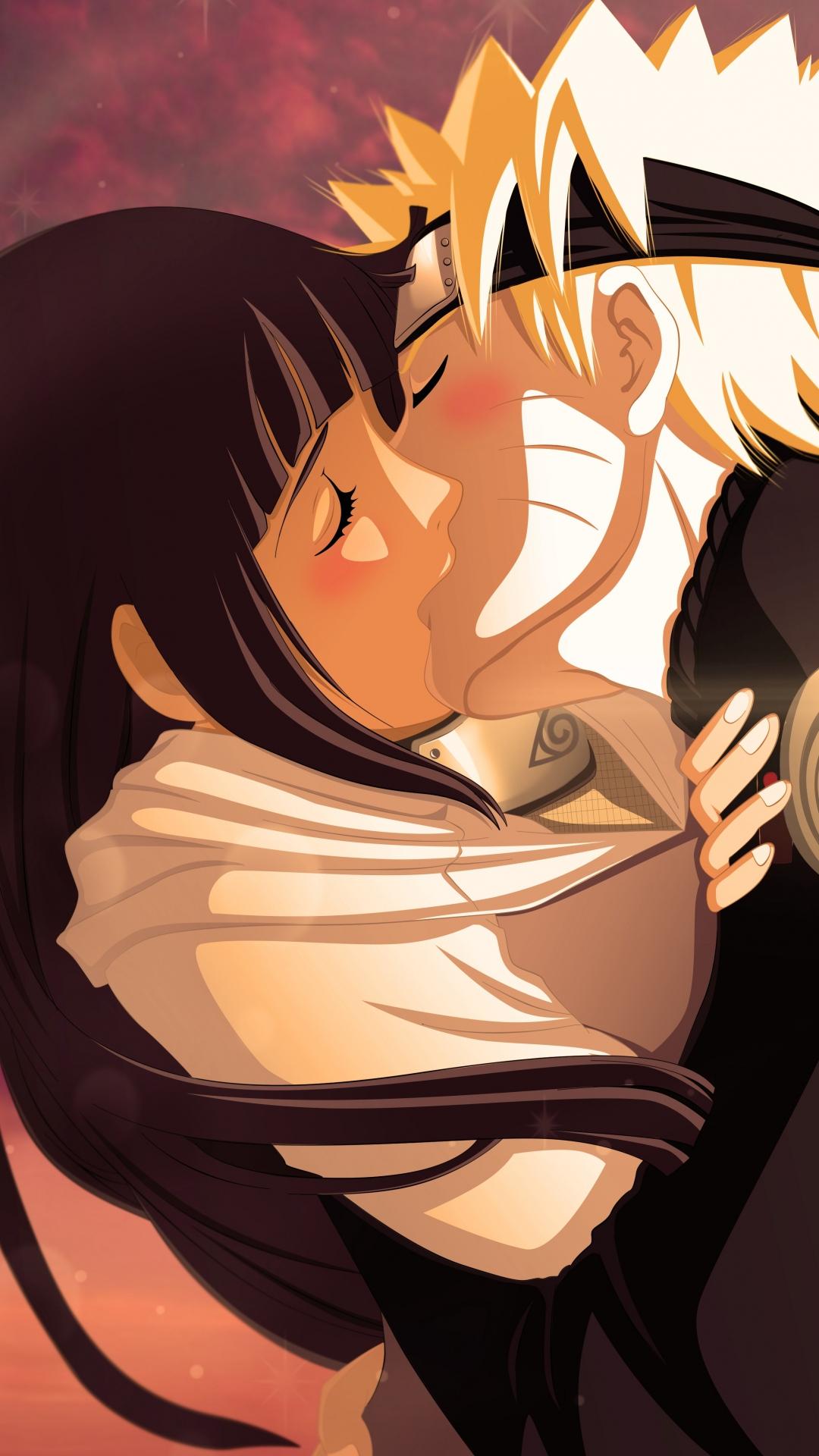 Naruto Uzumaki Naruto Hyuuga Hinata Girl Boy Kiss iPhone 8