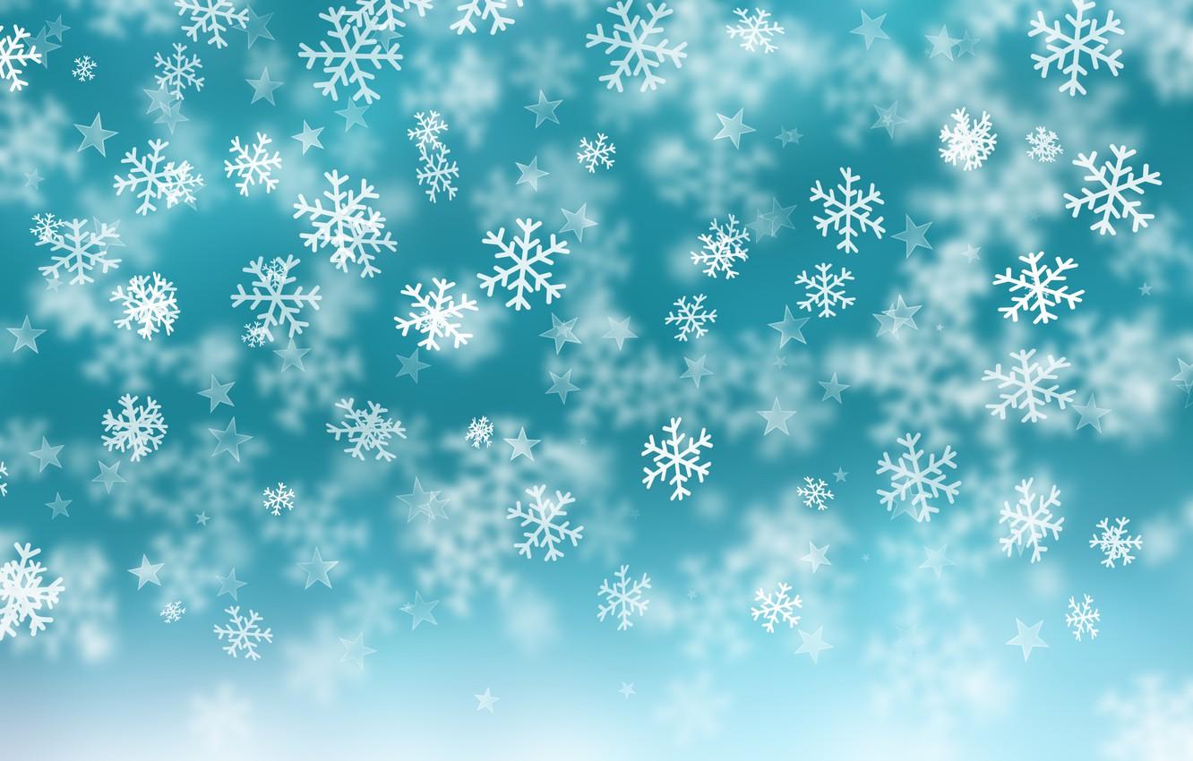 Wallpaper winter, snow, snowflakes, background, blue