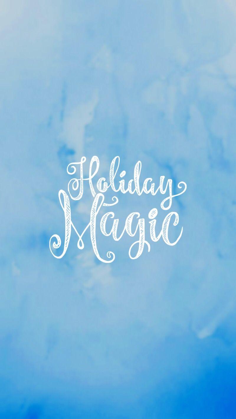 Holiday Magic on Beautiful Iceland Blue Watercolor