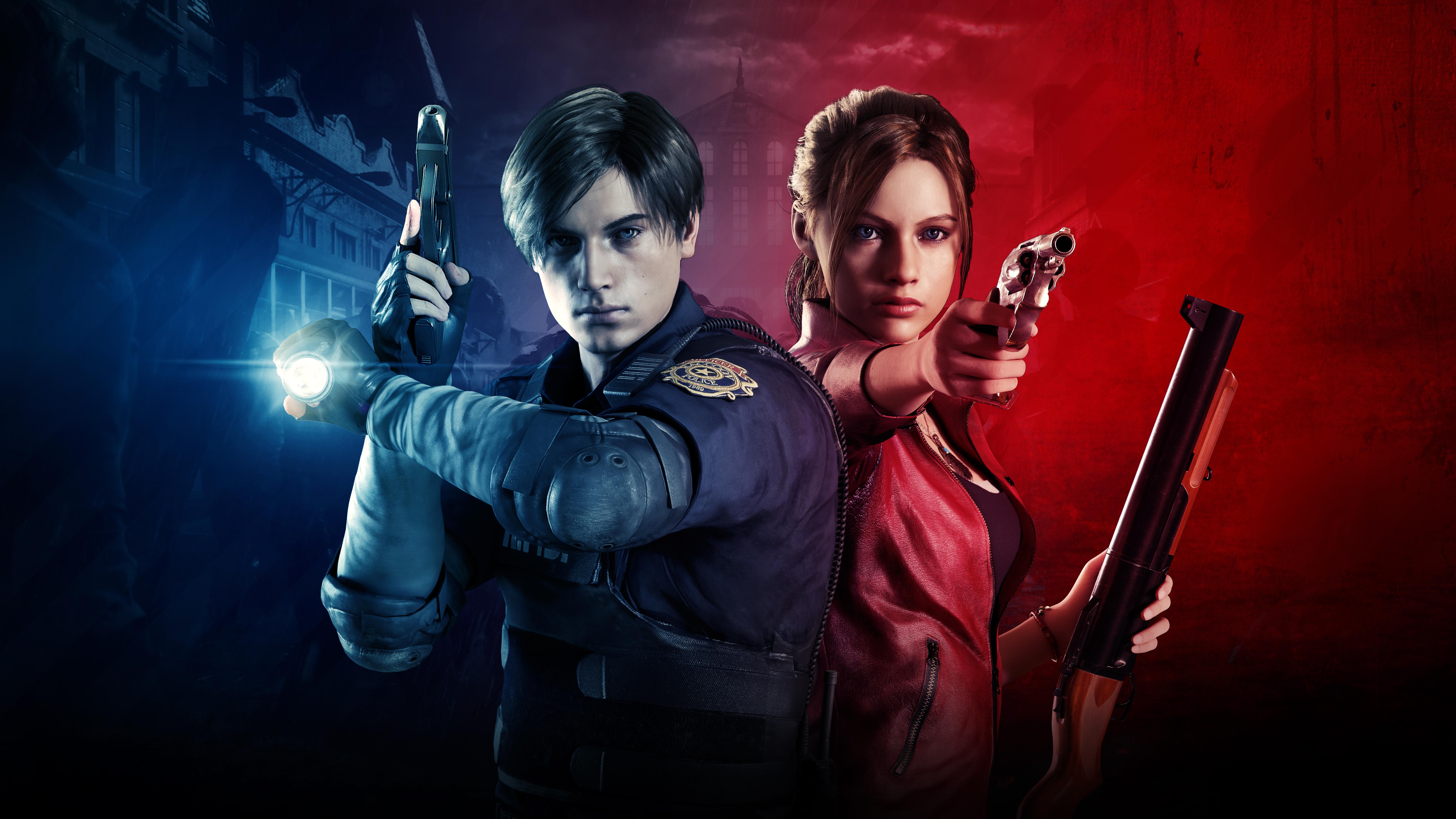 Claire Redfield And Leon Resident Evil 2 8k, HD Games, 4k